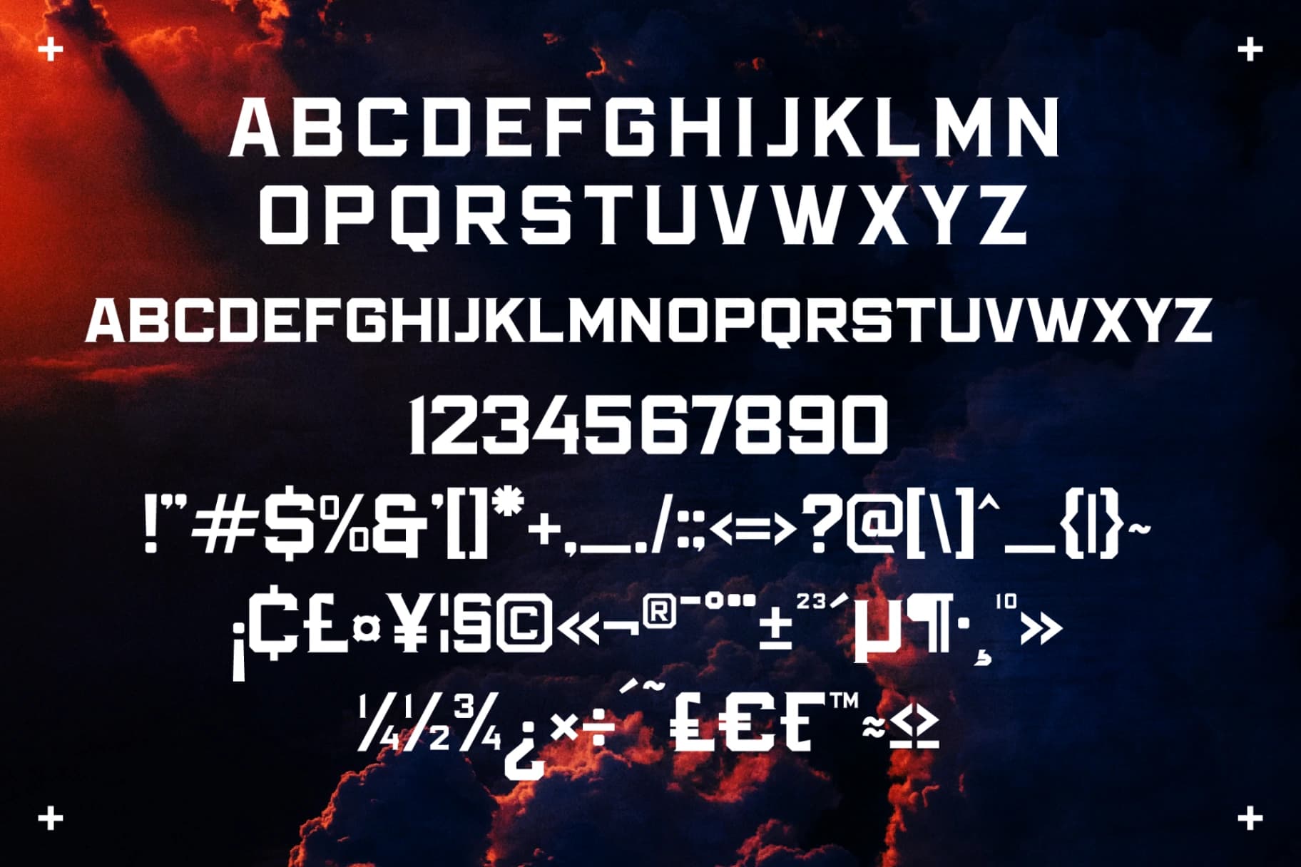 Preview 12 for Thunder Squad - DIsplay Typeface Font