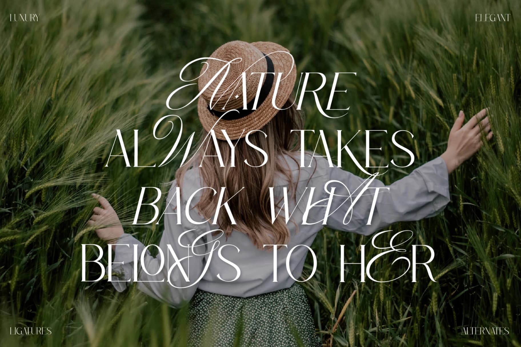 Preview 5 for Merqola Nature - Modern Ligature Serif