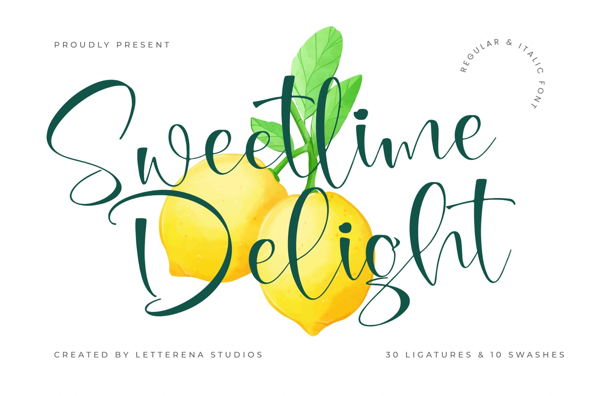 Preview of Sweetlime Delight – Beautiful Handwritten Font font
