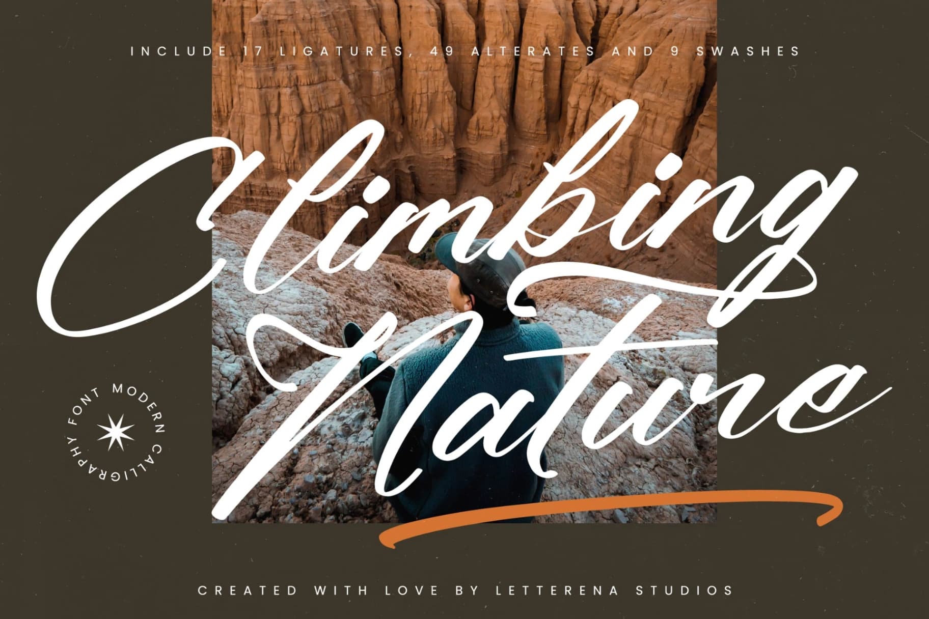 Preview of Climbing Nature – Modern Calligraphy Font font
