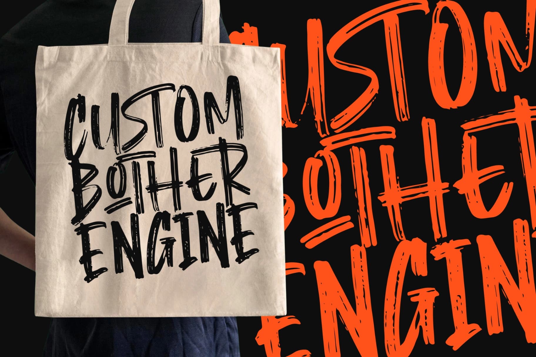 Preview 3 for Montha Stroner – Display Brush Font