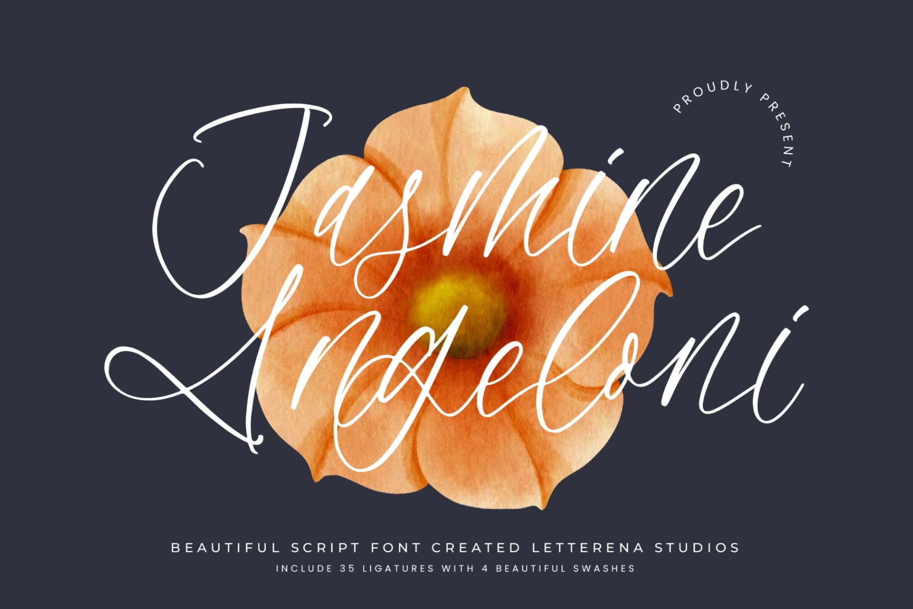 Preview of Jasmine Angeloni – Beautiful Script Font font