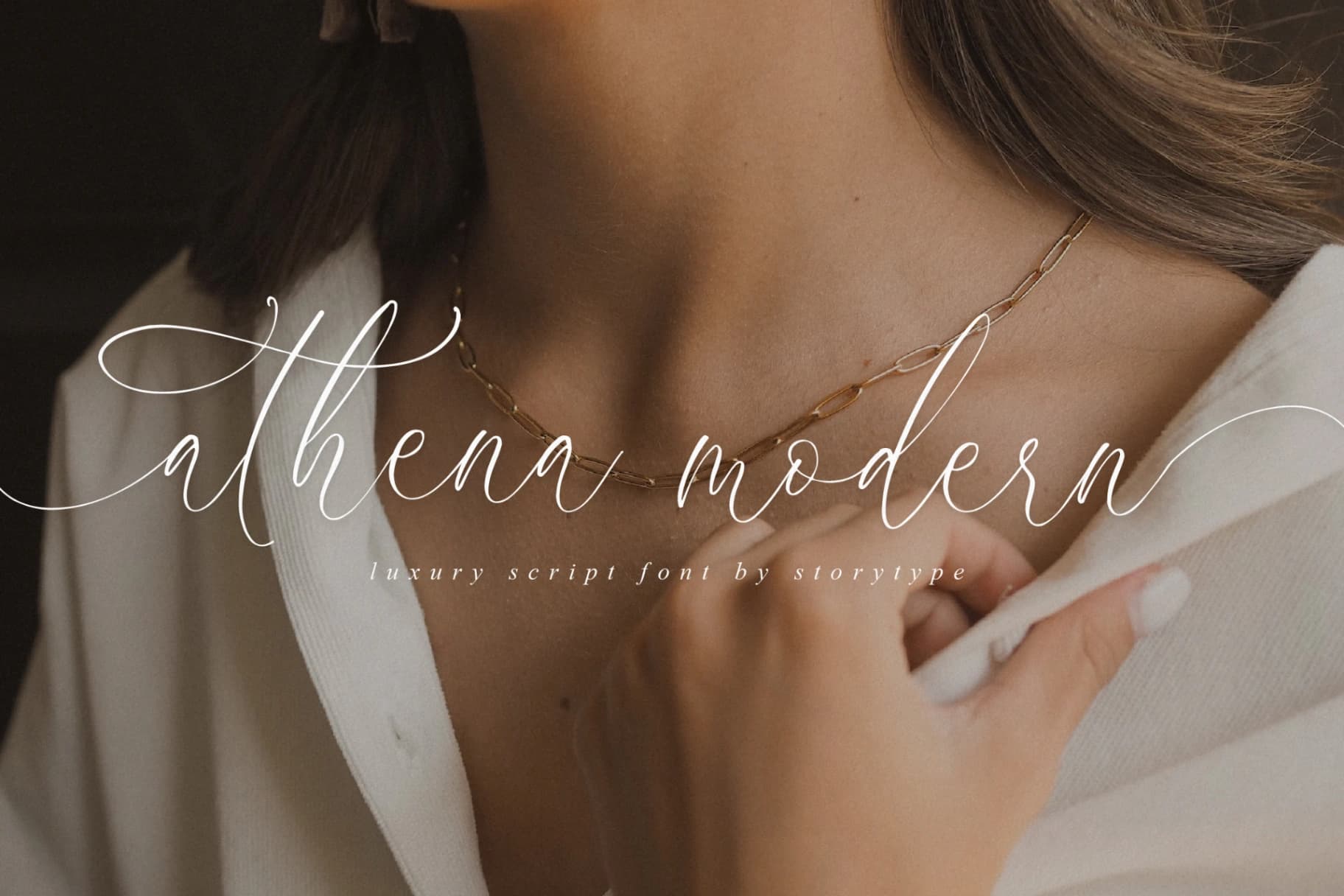 Preview of Athena Modern - Luxury Script Font font