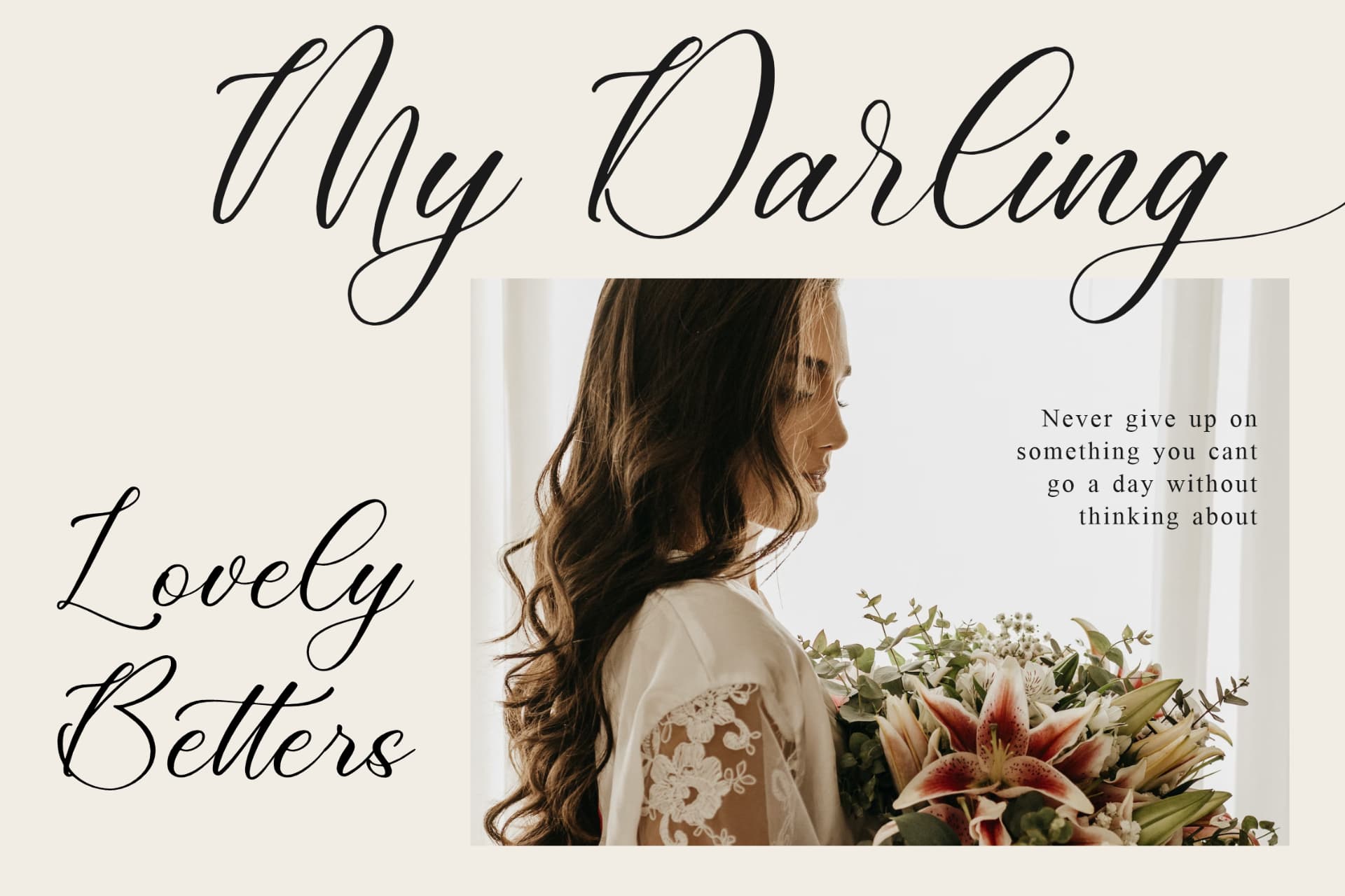 Preview 4 for Cathylise Janetson - Beautiful Script Font