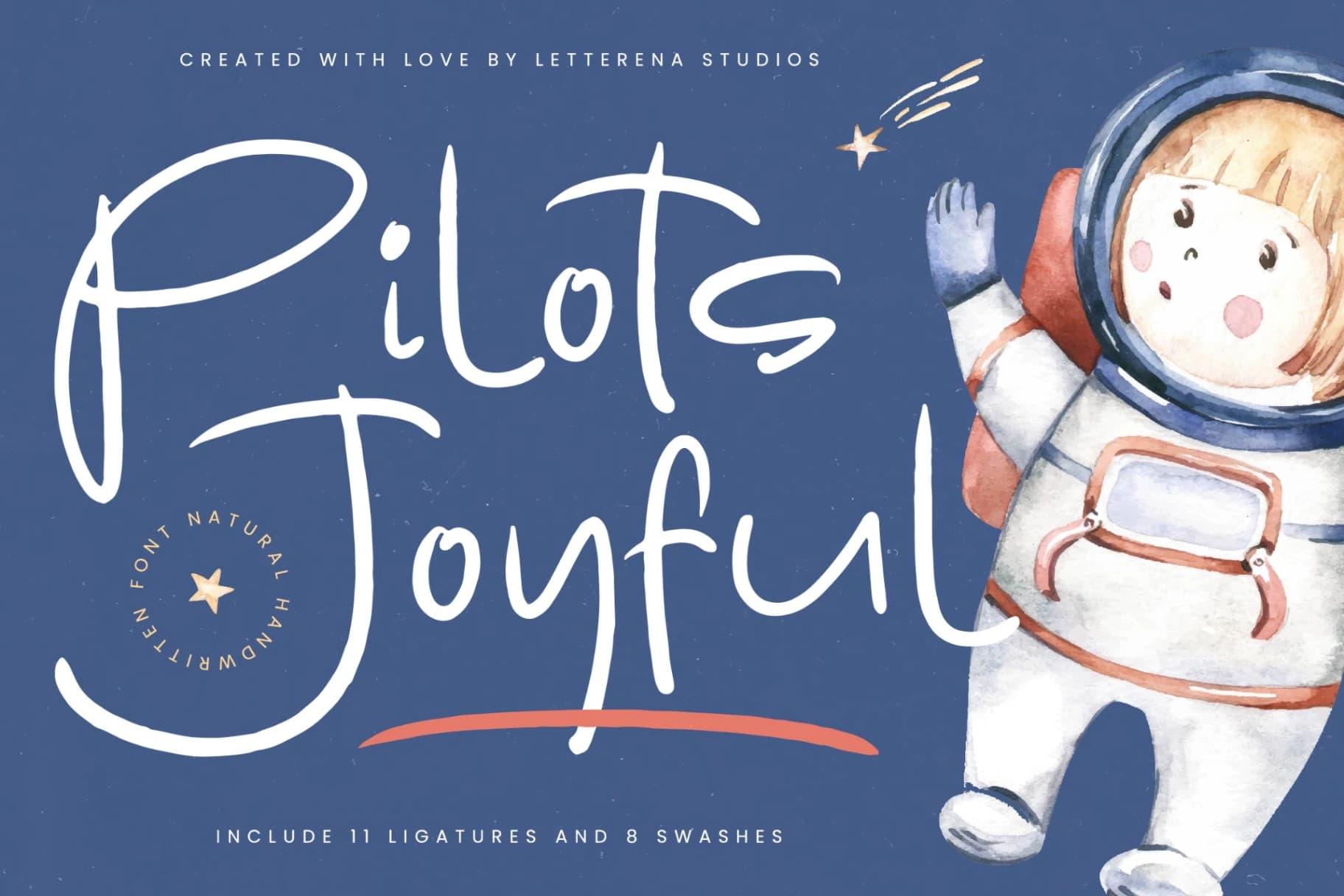 Preview 1 for Pilots Joyful - Natural Handwritten Font