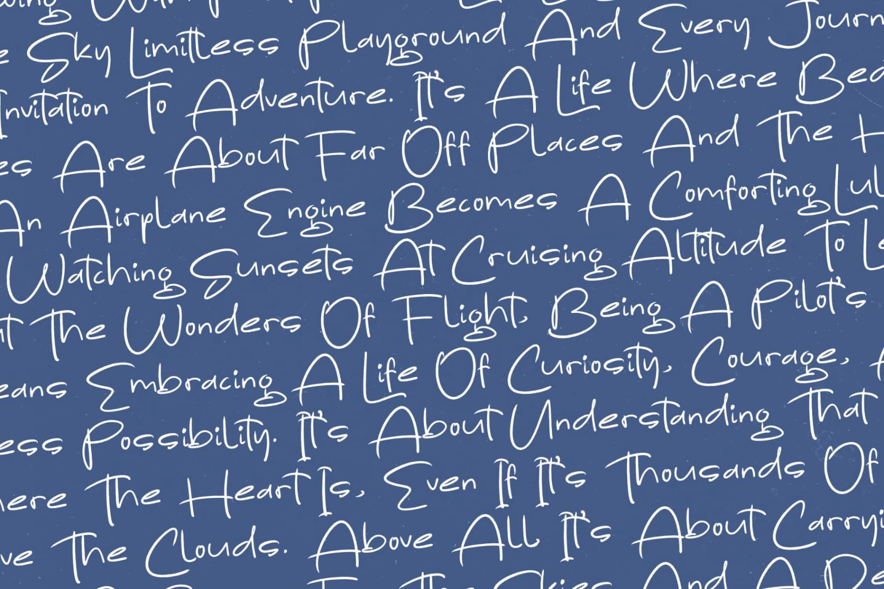 Preview 9 for Pilots Joyful - Natural Handwritten Font