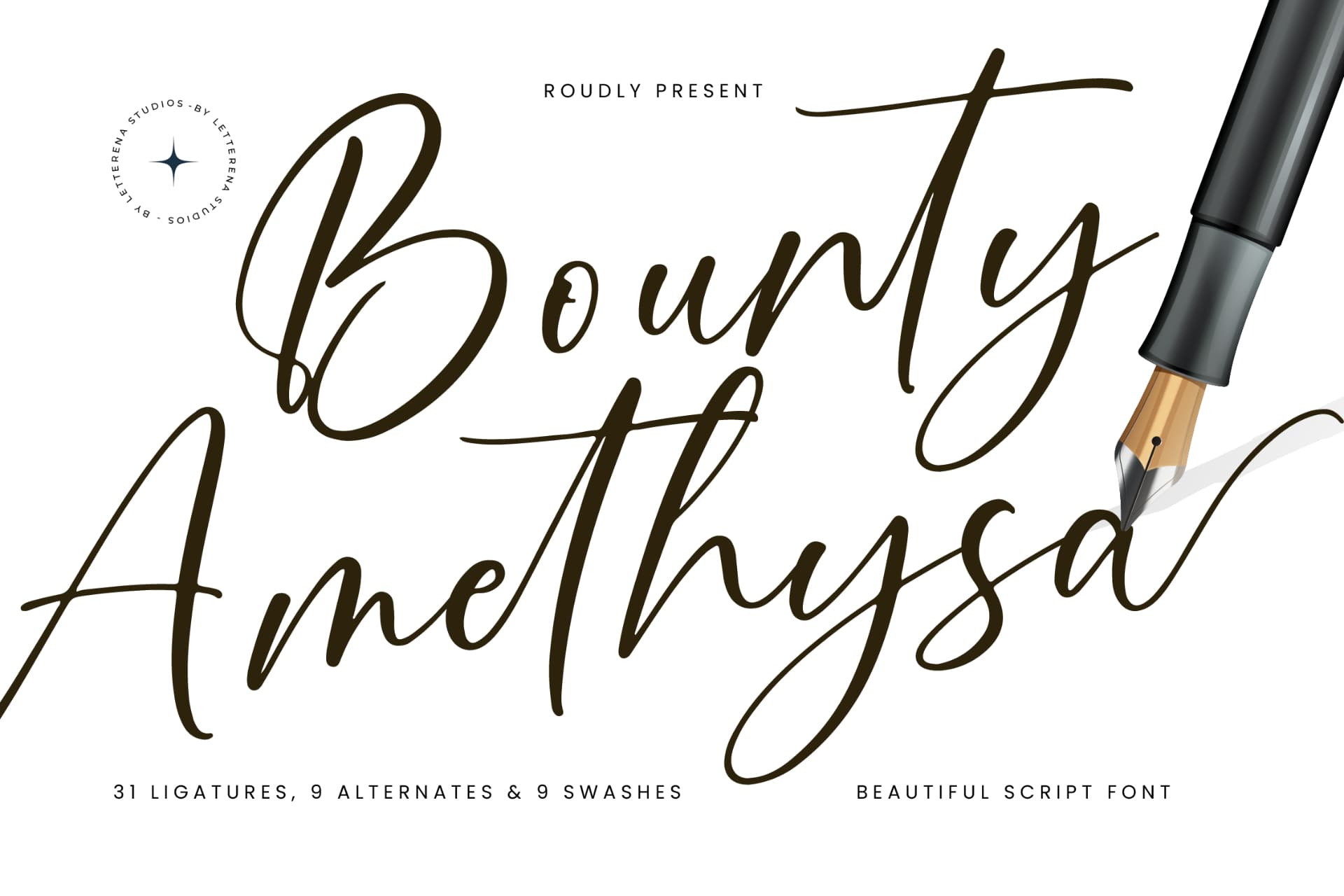 Preview 1 for Bounty Amethysa - Beautiful Script Font