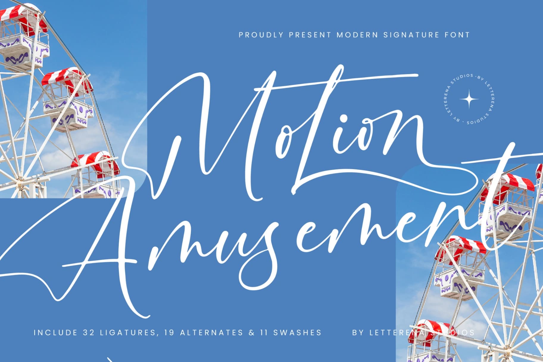 Preview 1 for Motion Amusement – Modern Signature Font
