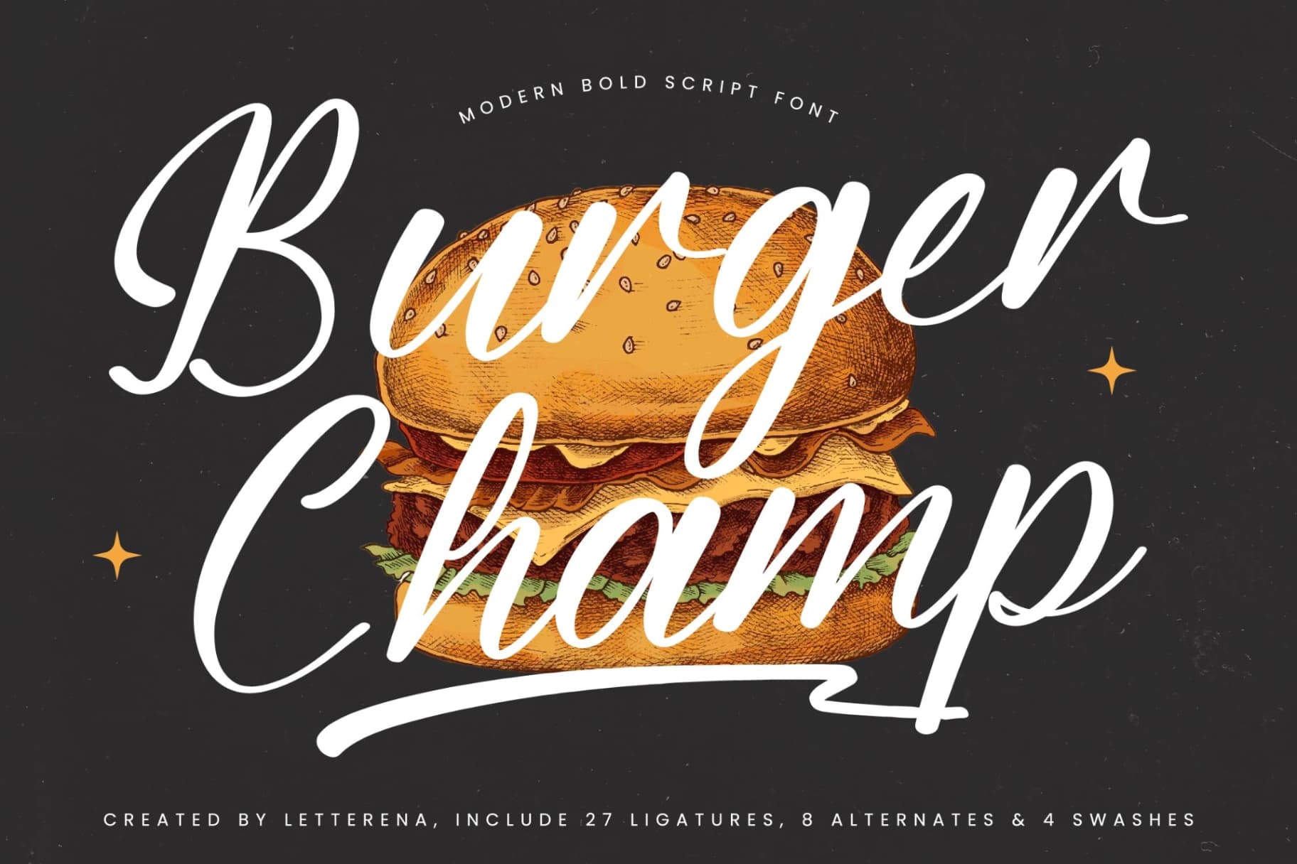 Preview 1 for Burger Champ – Modern Bold Script