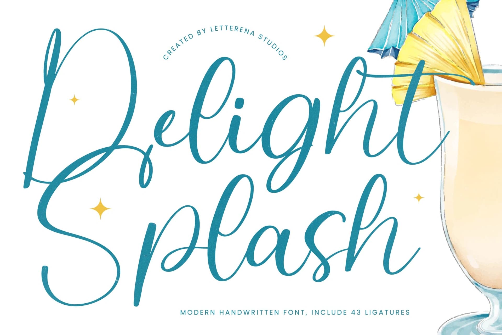 Preview 1 for Delight Splash – Modern Handwritten Font