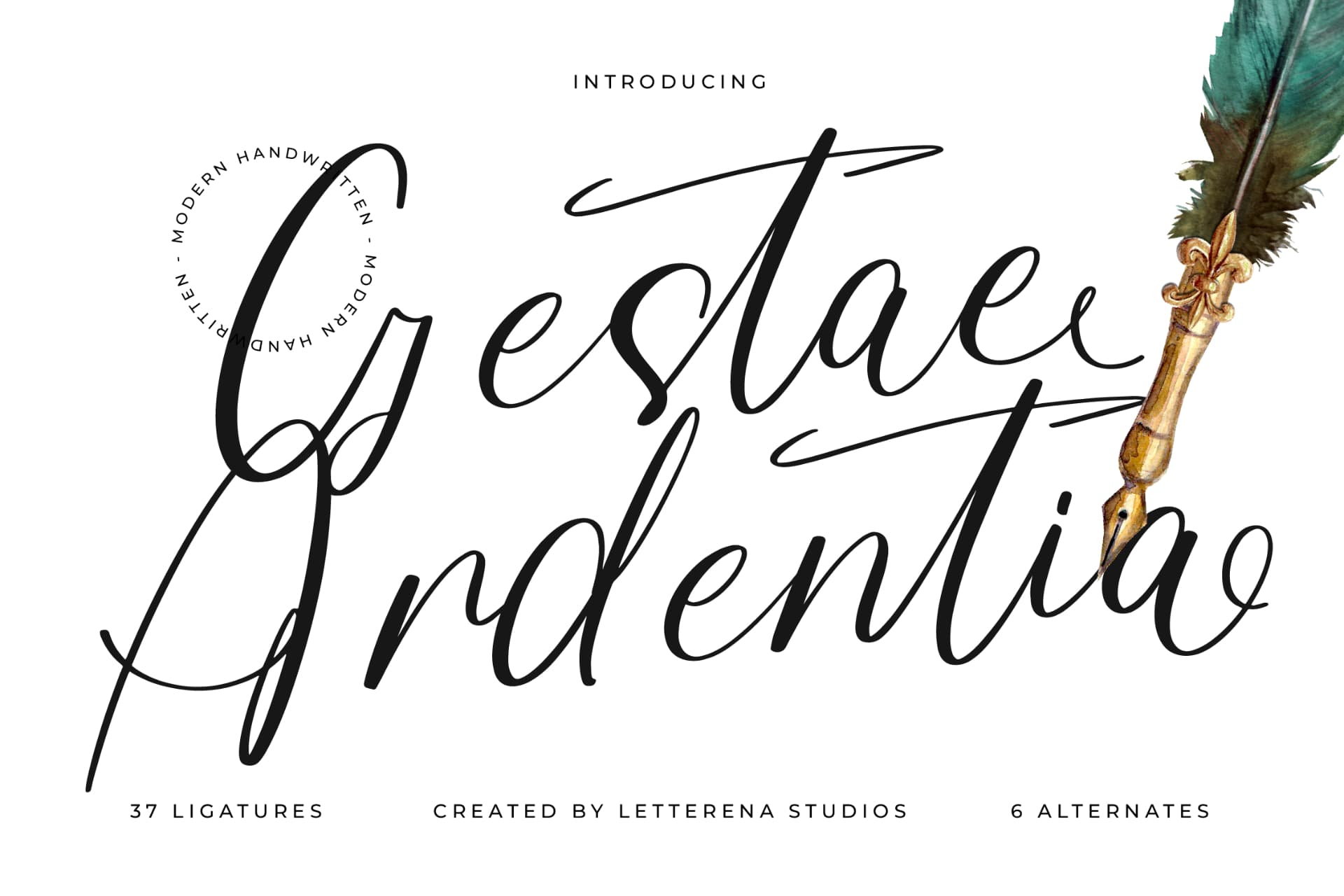 Preview 1 for Gestae Ardentia – Modern Handwritten Font