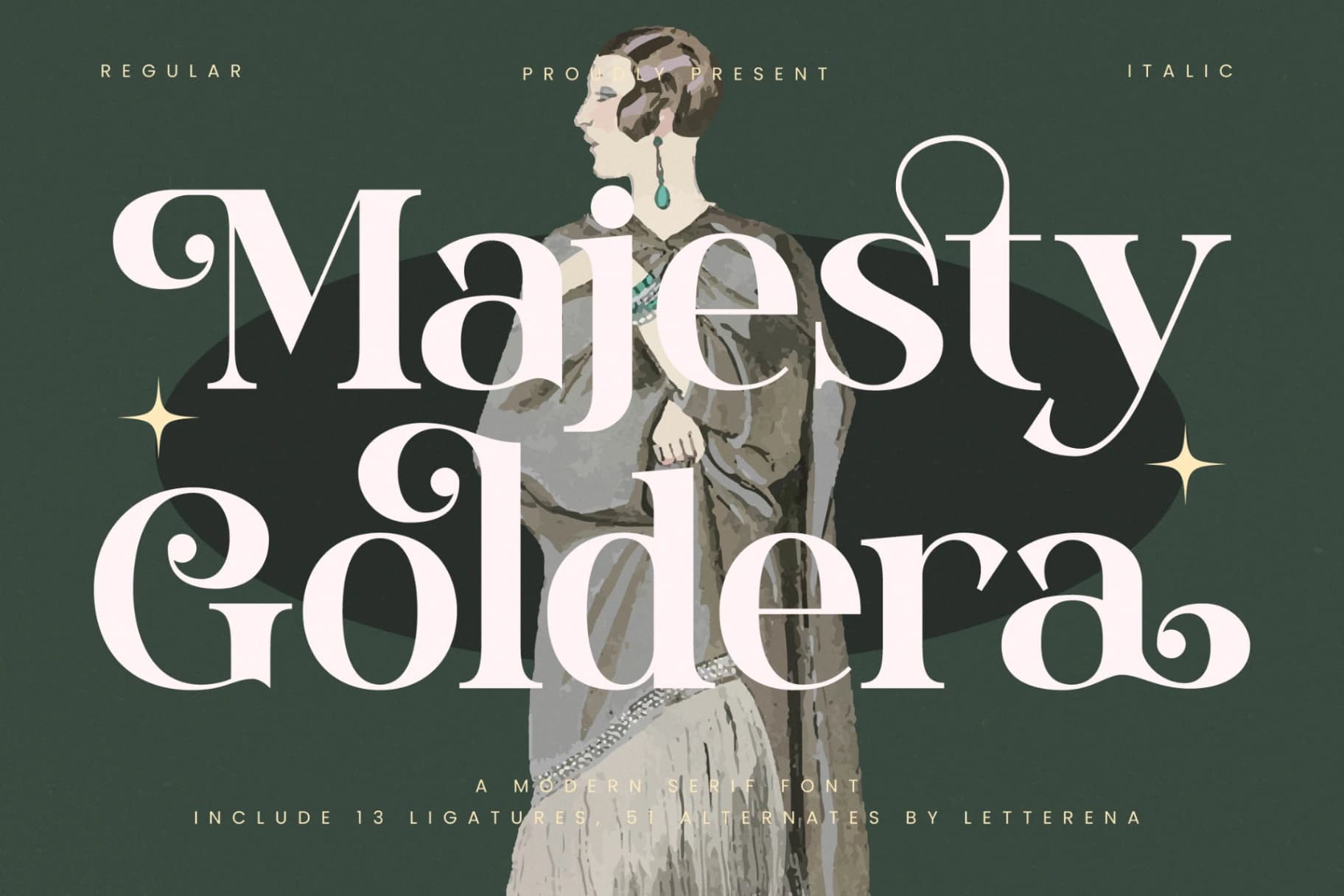 Preview 1 for Majesty Goldera - Modern Serif Font