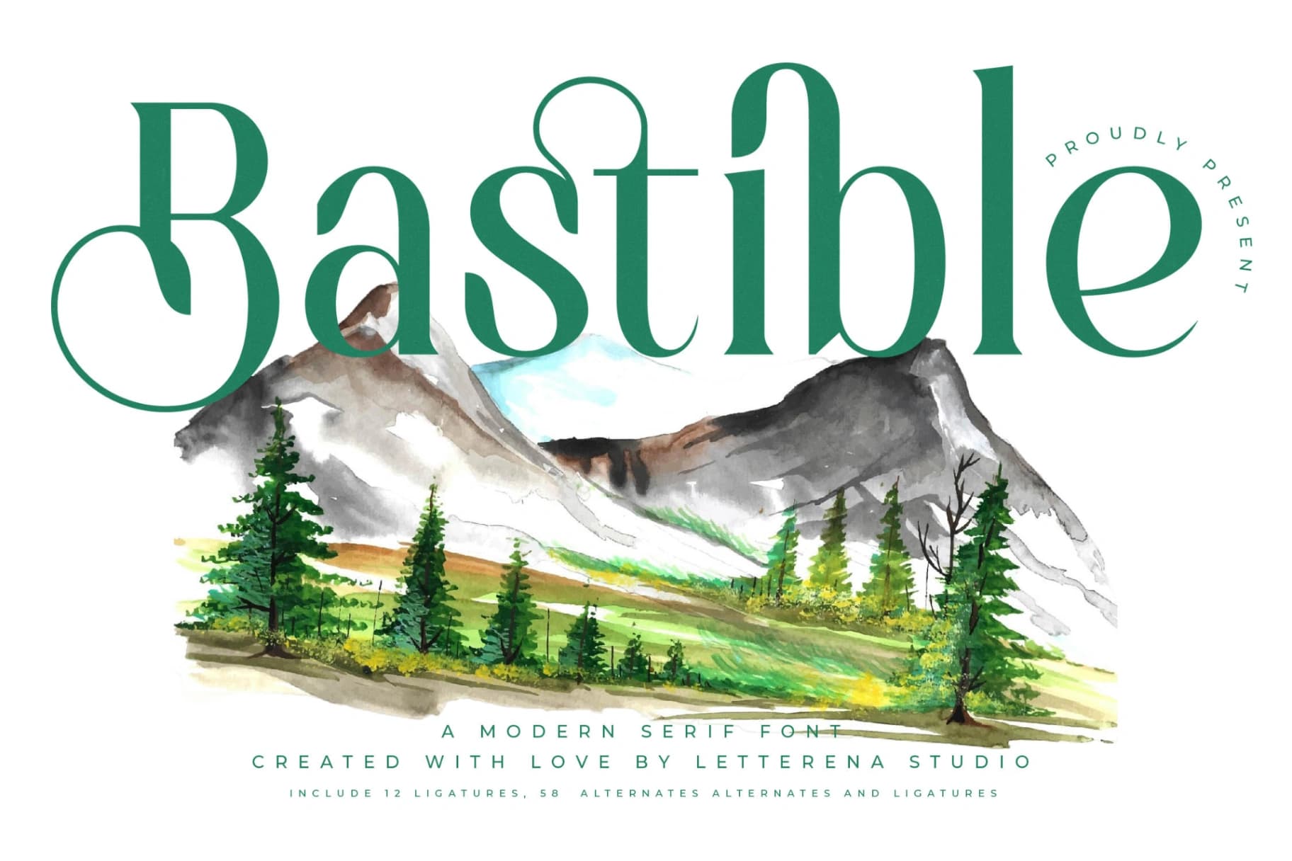 Preview 1 for Bastible – Modern Serif Font