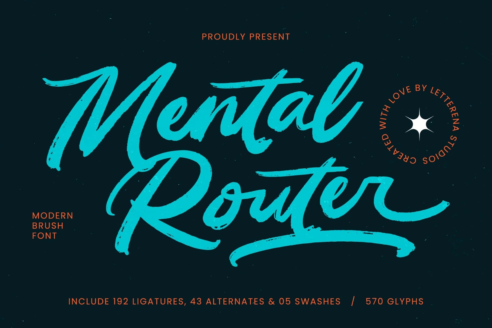 Preview of Mental Router - Modern Brush Font font