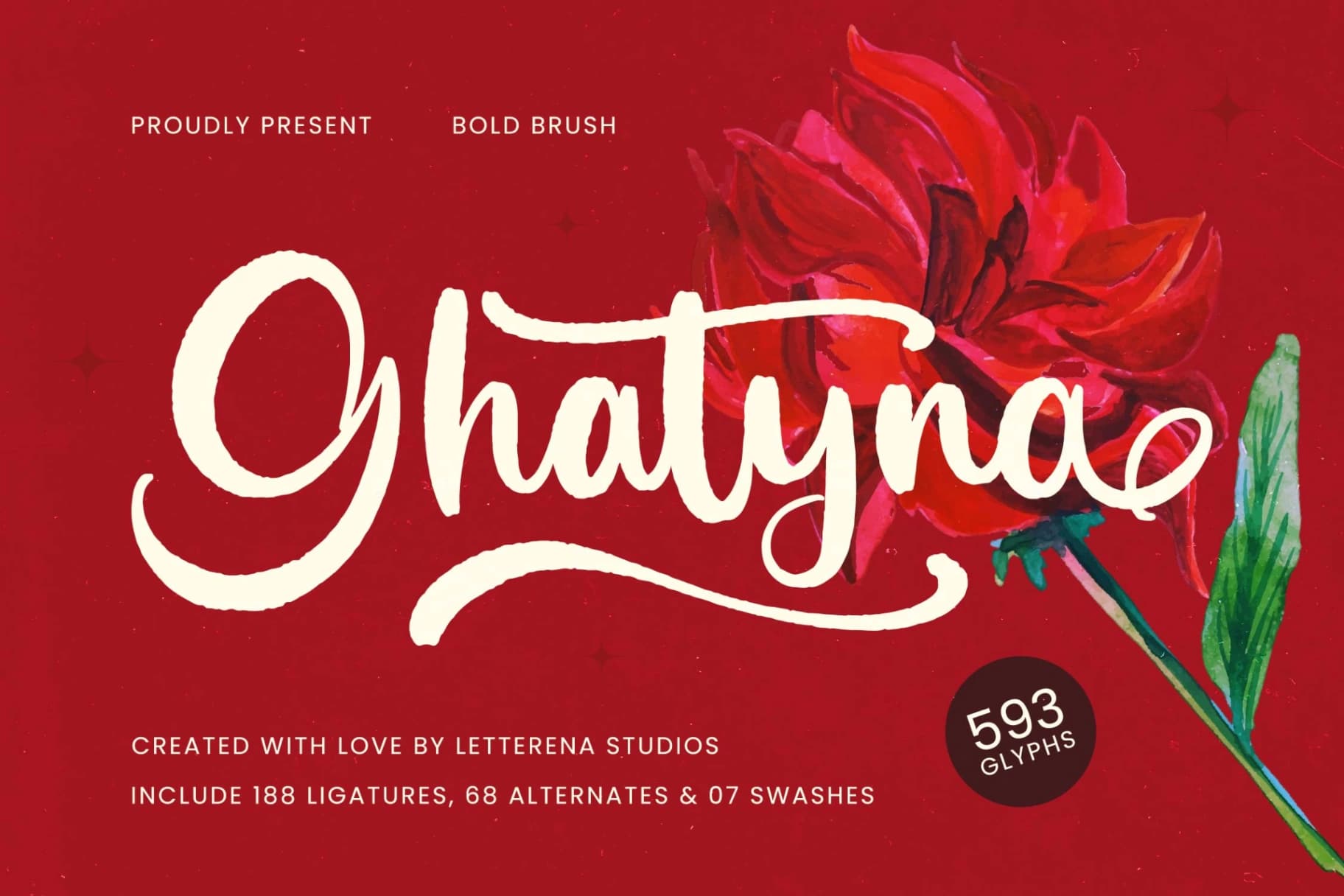Preview of Ghatyna - Bold Brush Font font