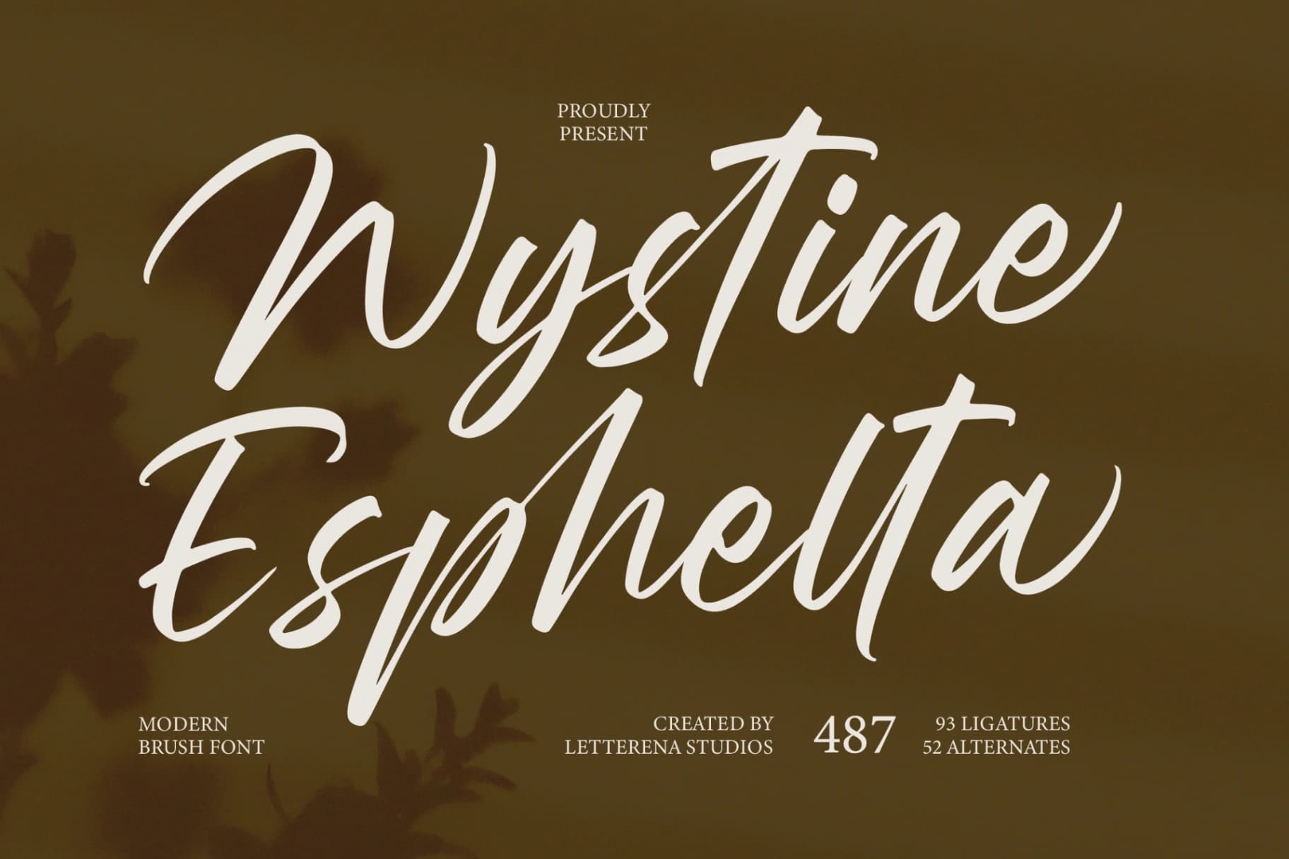Preview of Wystine Esphelta - Modern Brush Font font