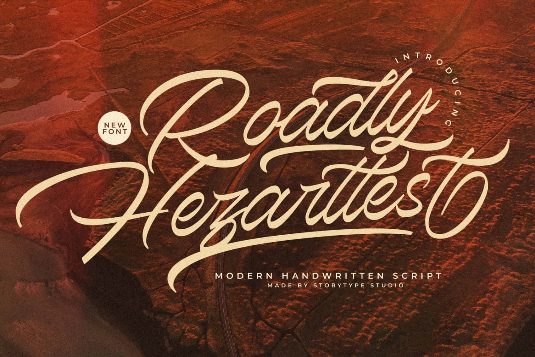 Preview of Roadly Hezarttest - Modern Handwritten Script font