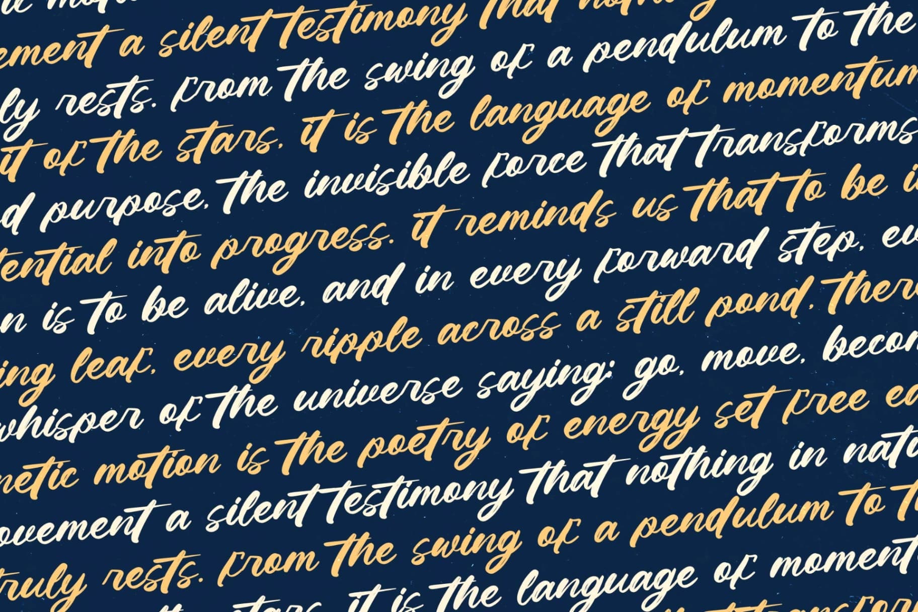 Preview 13 for Kinetic Motion - Modern Brush Font
