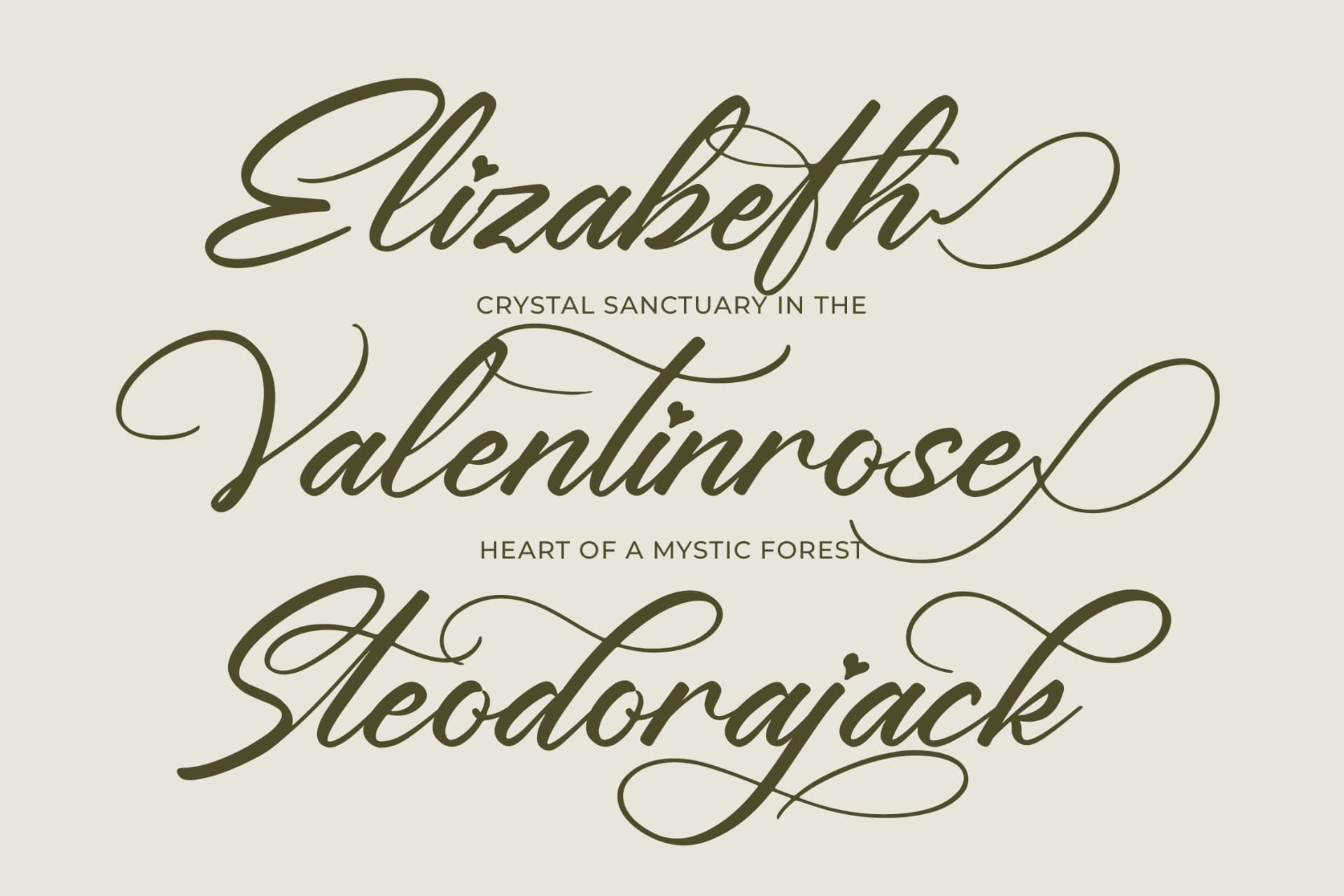 Preview 2 for Yeliska Dasmithe - Stylish Calligraphy Font