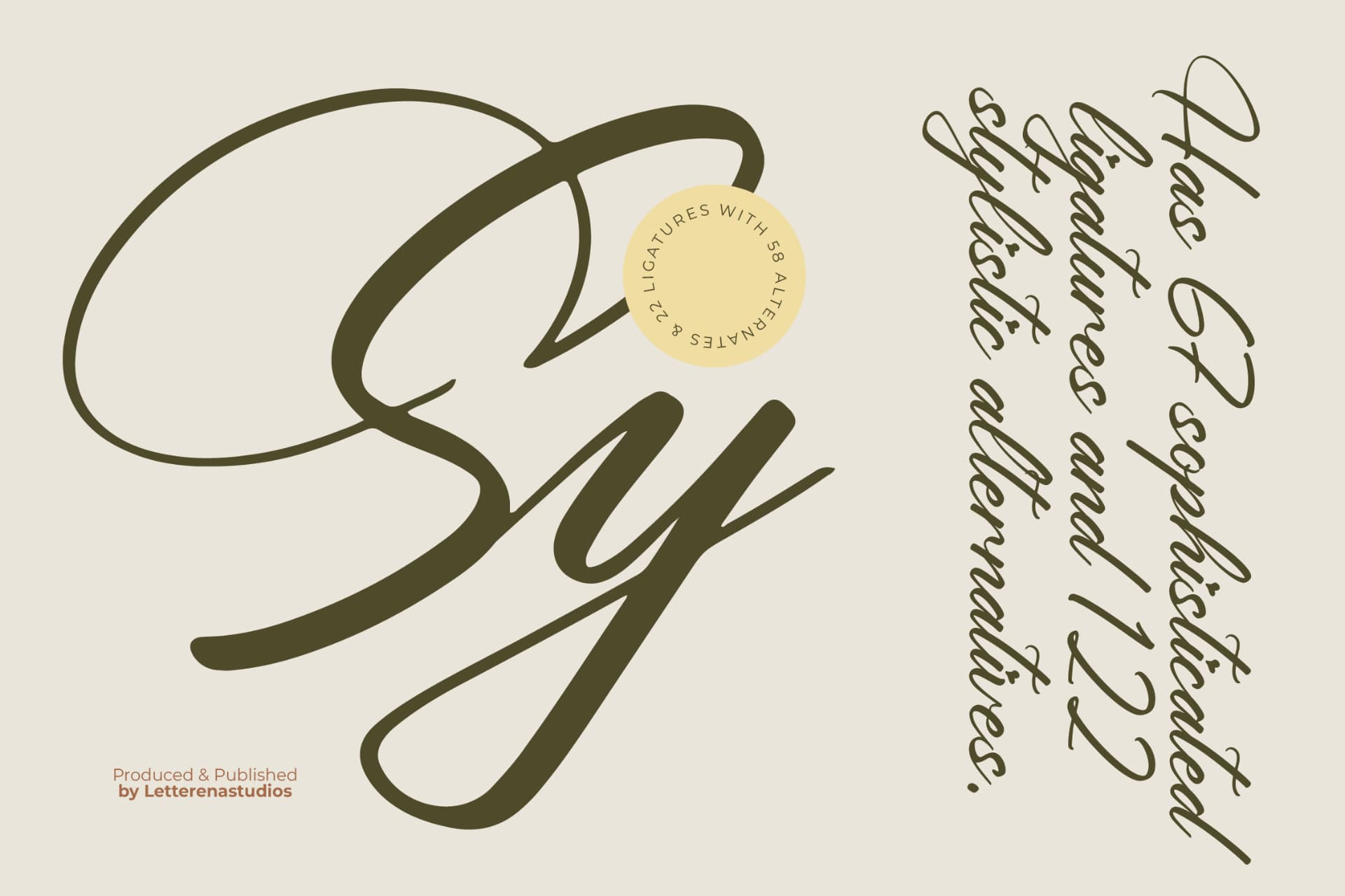 Preview 6 for Yeliska Dasmithe - Stylish Calligraphy Font