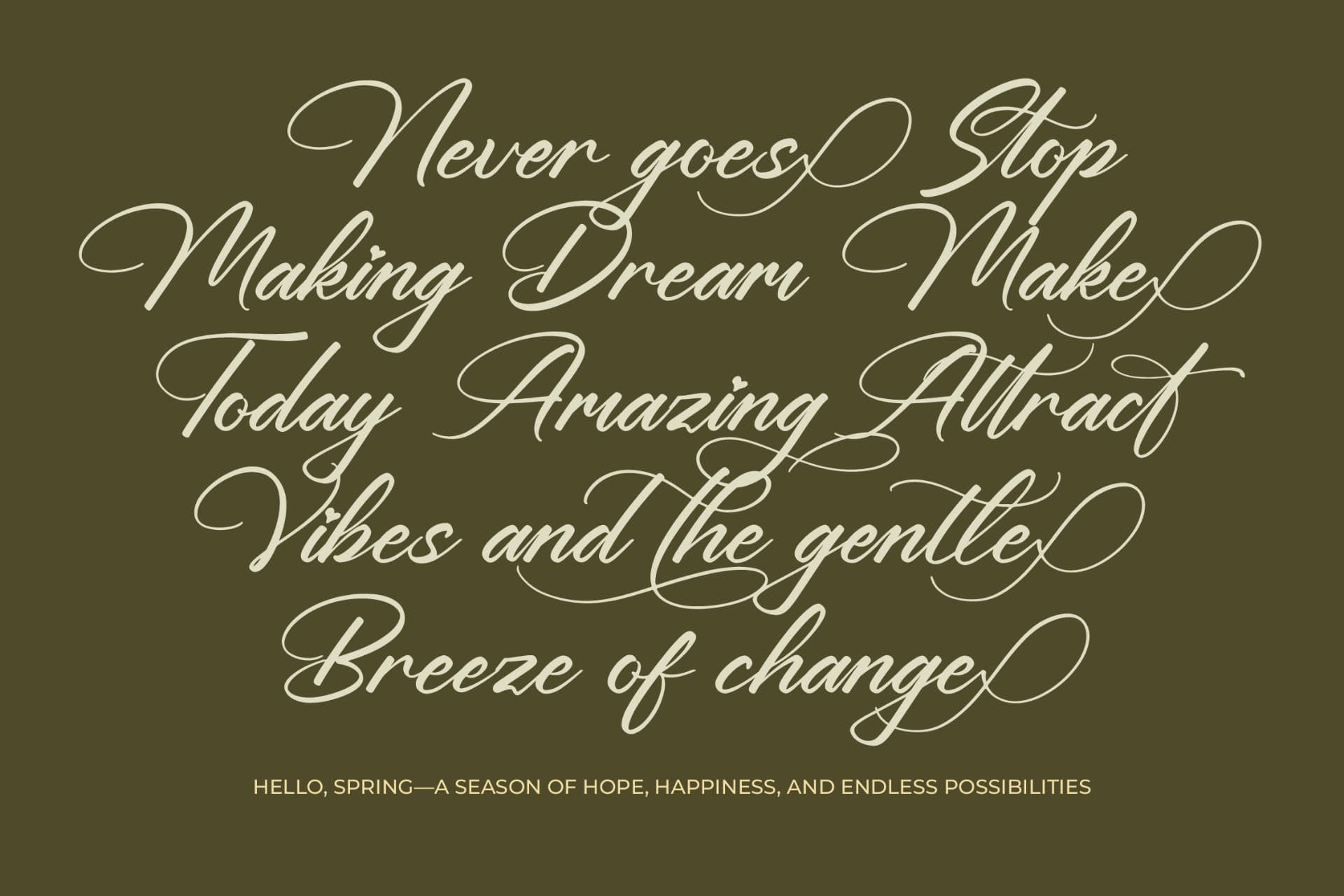 Preview 11 for Yeliska Dasmithe - Stylish Calligraphy Font