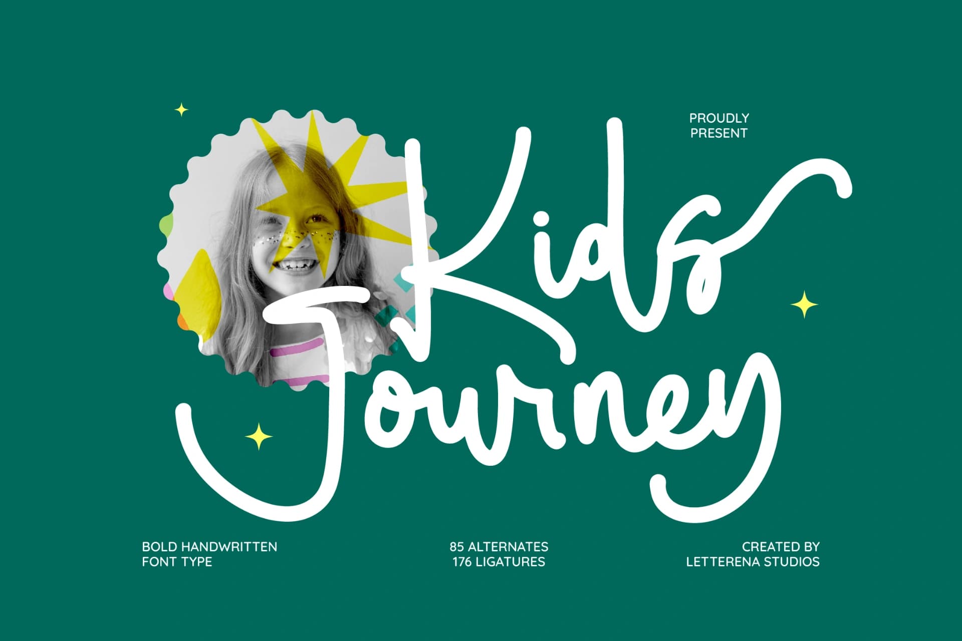 Preview of Kids Journey - Bold Handwritten Font Type font