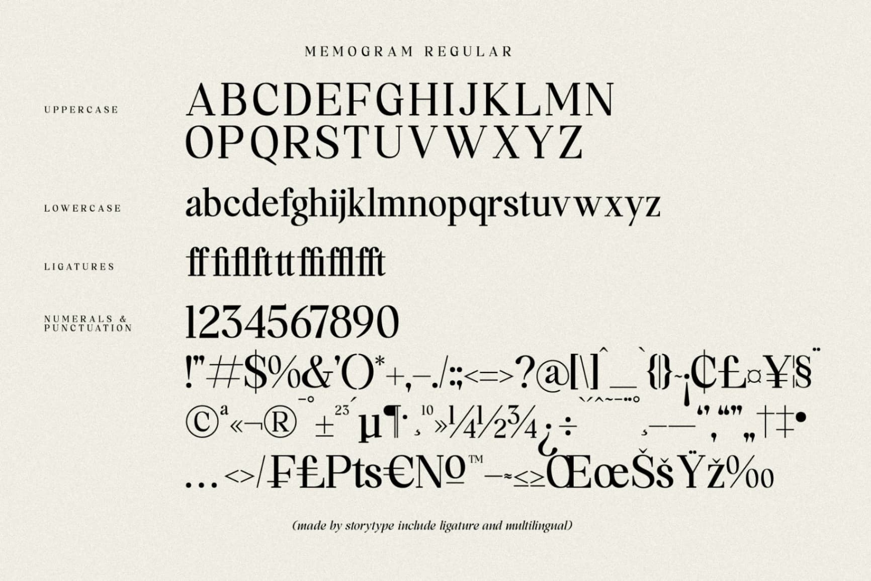 Preview 13 for Memogram - Modern Serif Font