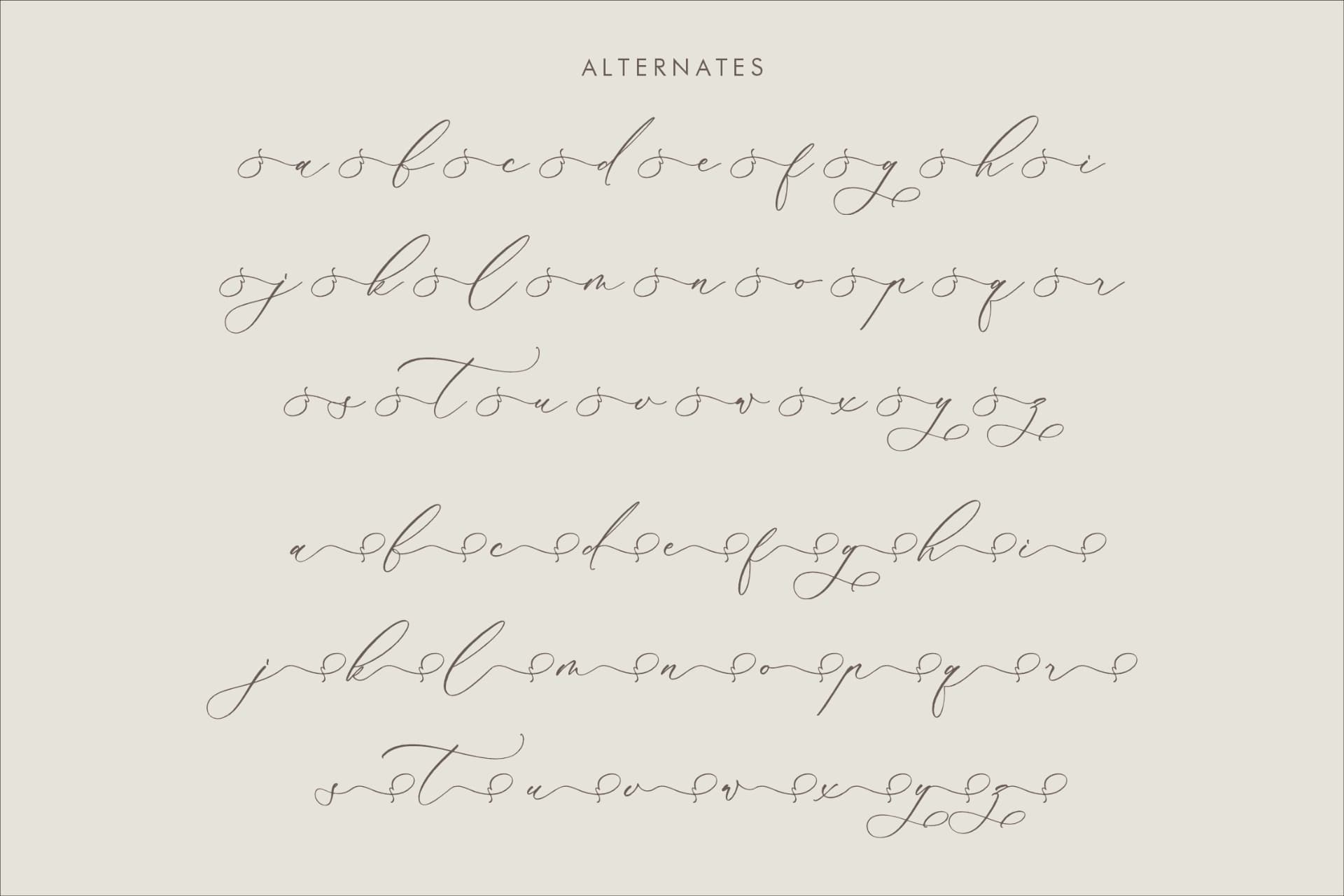 Preview 13 for Kalneitta Aldonite - Chic Calligraphy Font