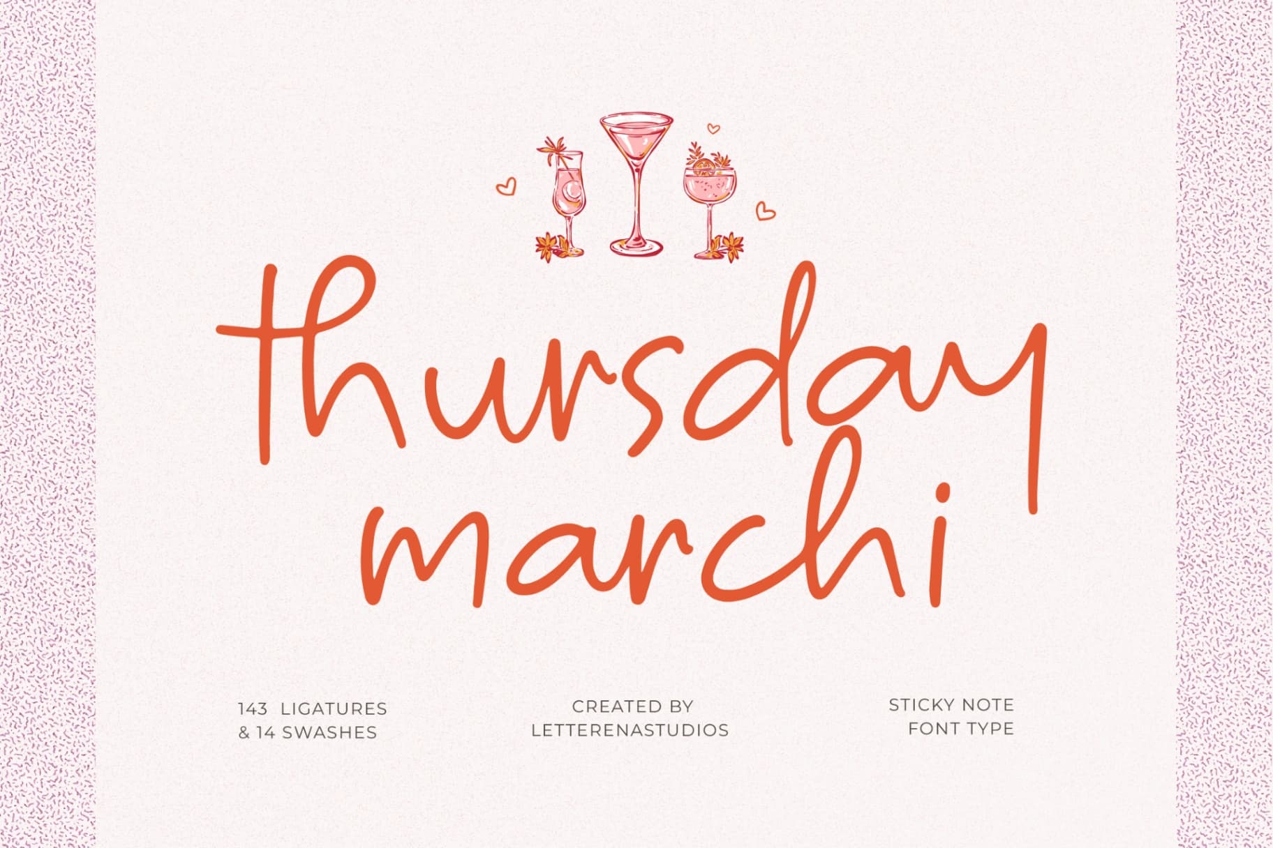 Preview of Thursday Marchi - Sticky Note Font font