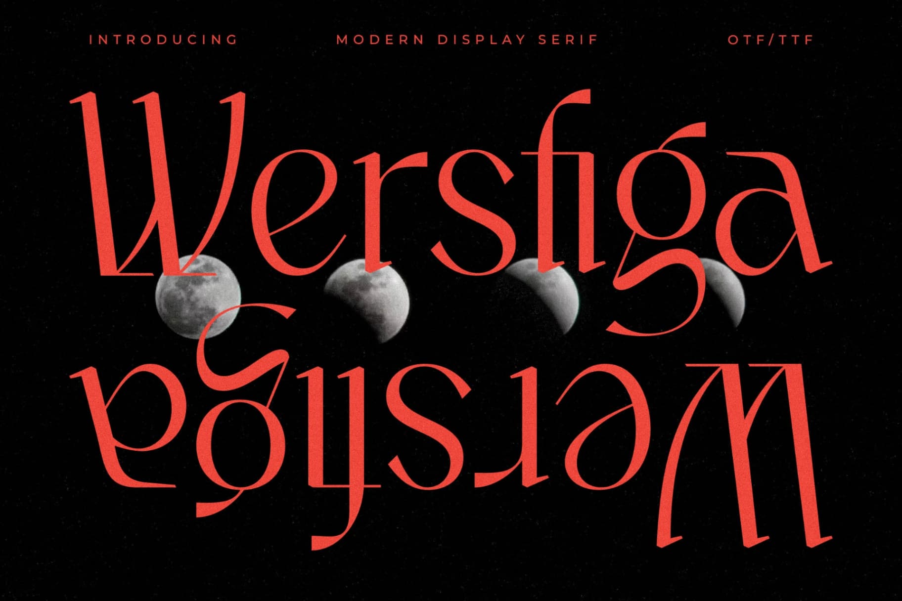 Preview of Wersfiga - Modern Display Serif Font font