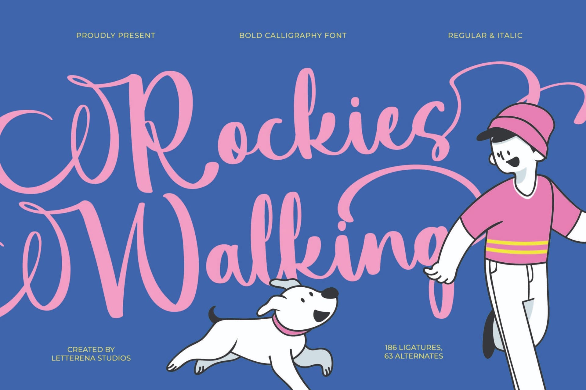 Preview of Rockies Walking – Bold Calligraphy Font font