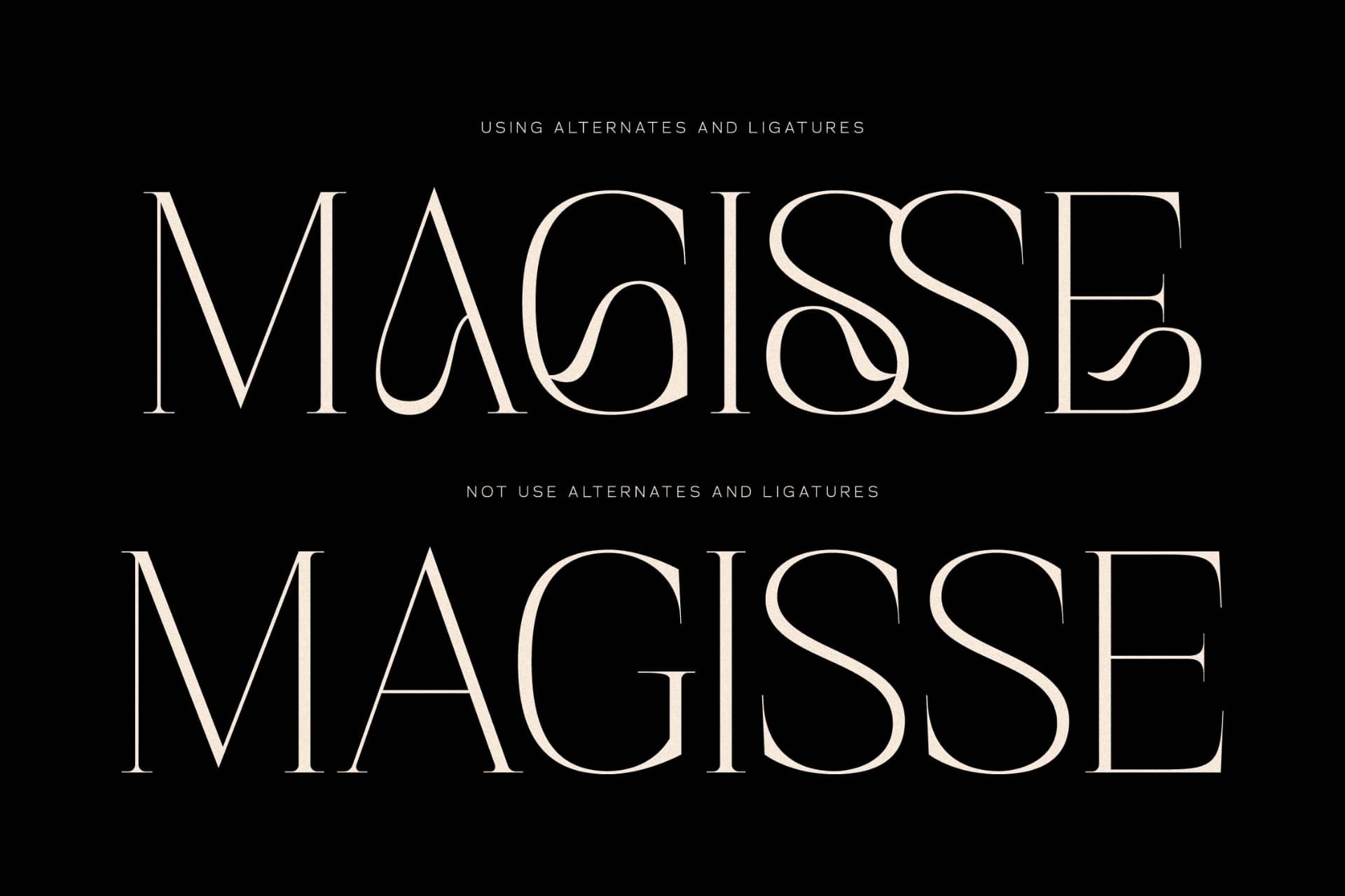Preview 3 for Magisse - Display Serif Font