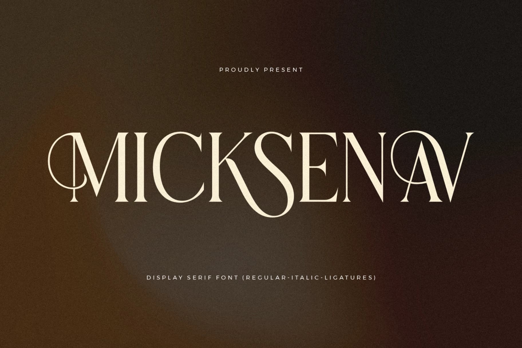 Preview of Micksenav - Display Serif Font font