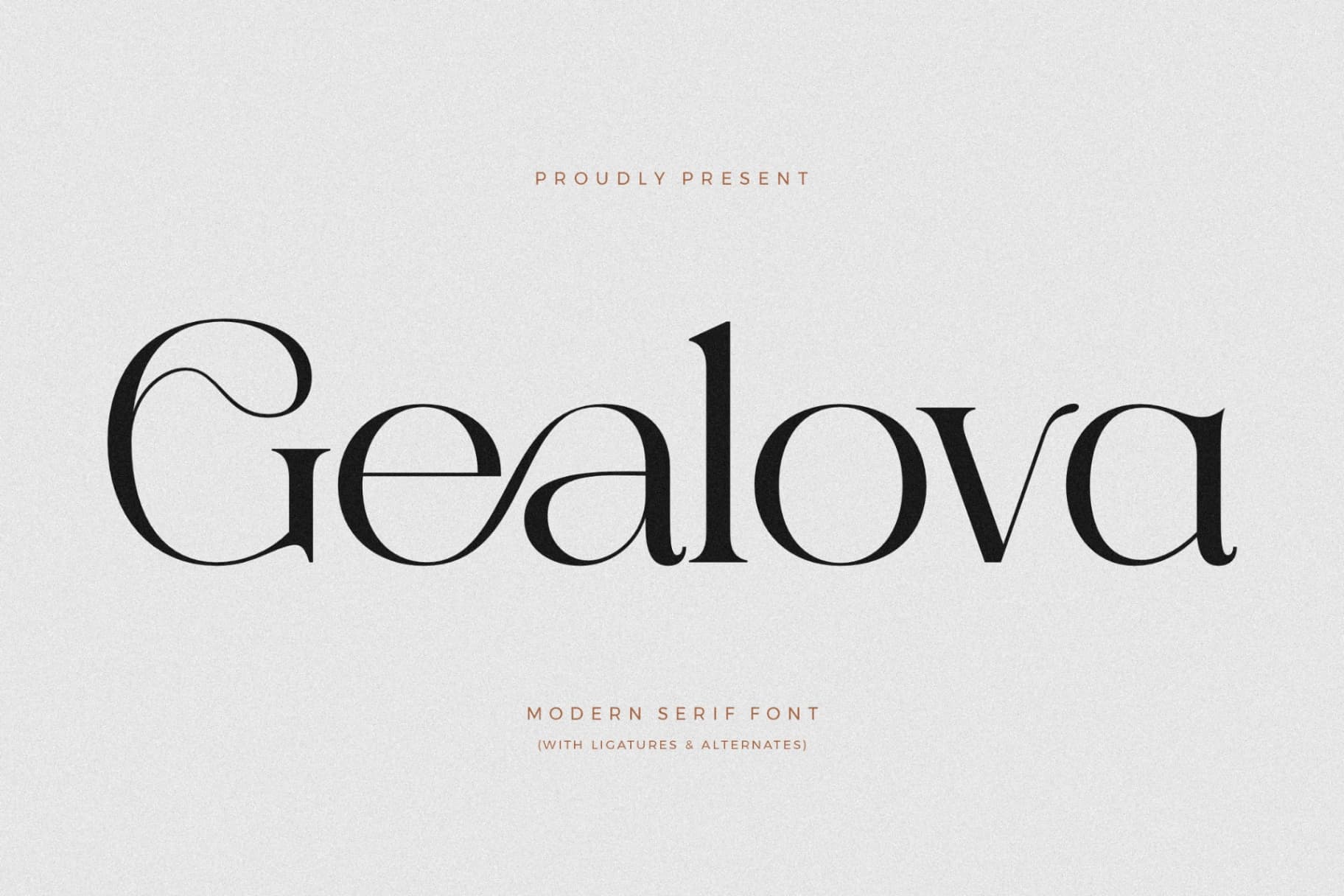 Preview of Gealova - Modern Serif Font font