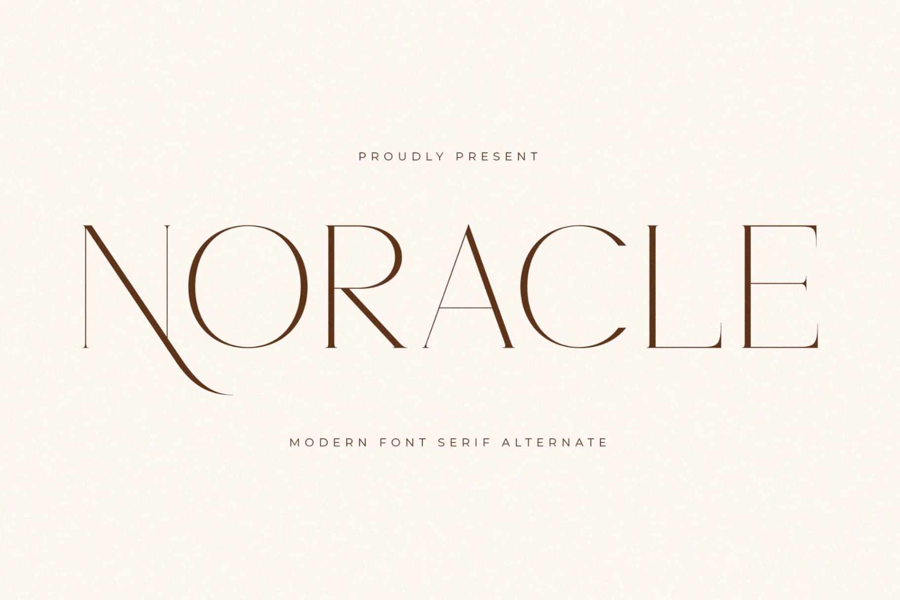 Preview of Noracle - Modern Font Serif Alternate font