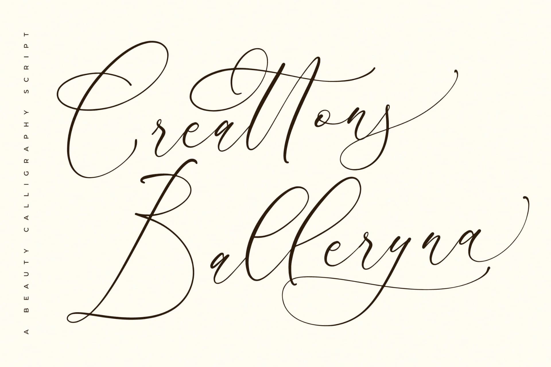 Preview of Creattons Balleryna – Beauty Calligraphy Script font