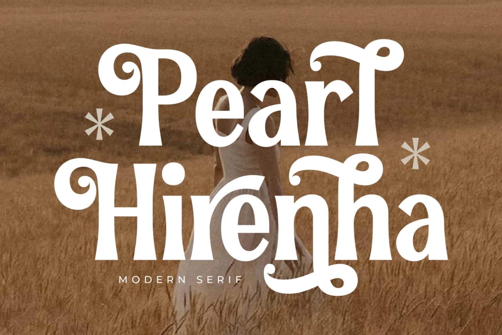 Preview of Pearl Hirenha - Modern Serif Font font
