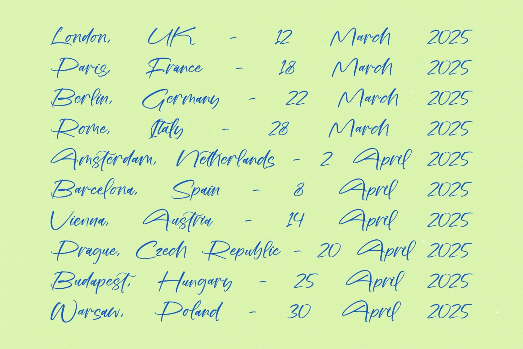 Preview 13 for Rolling Highway - Handwritten Script Font