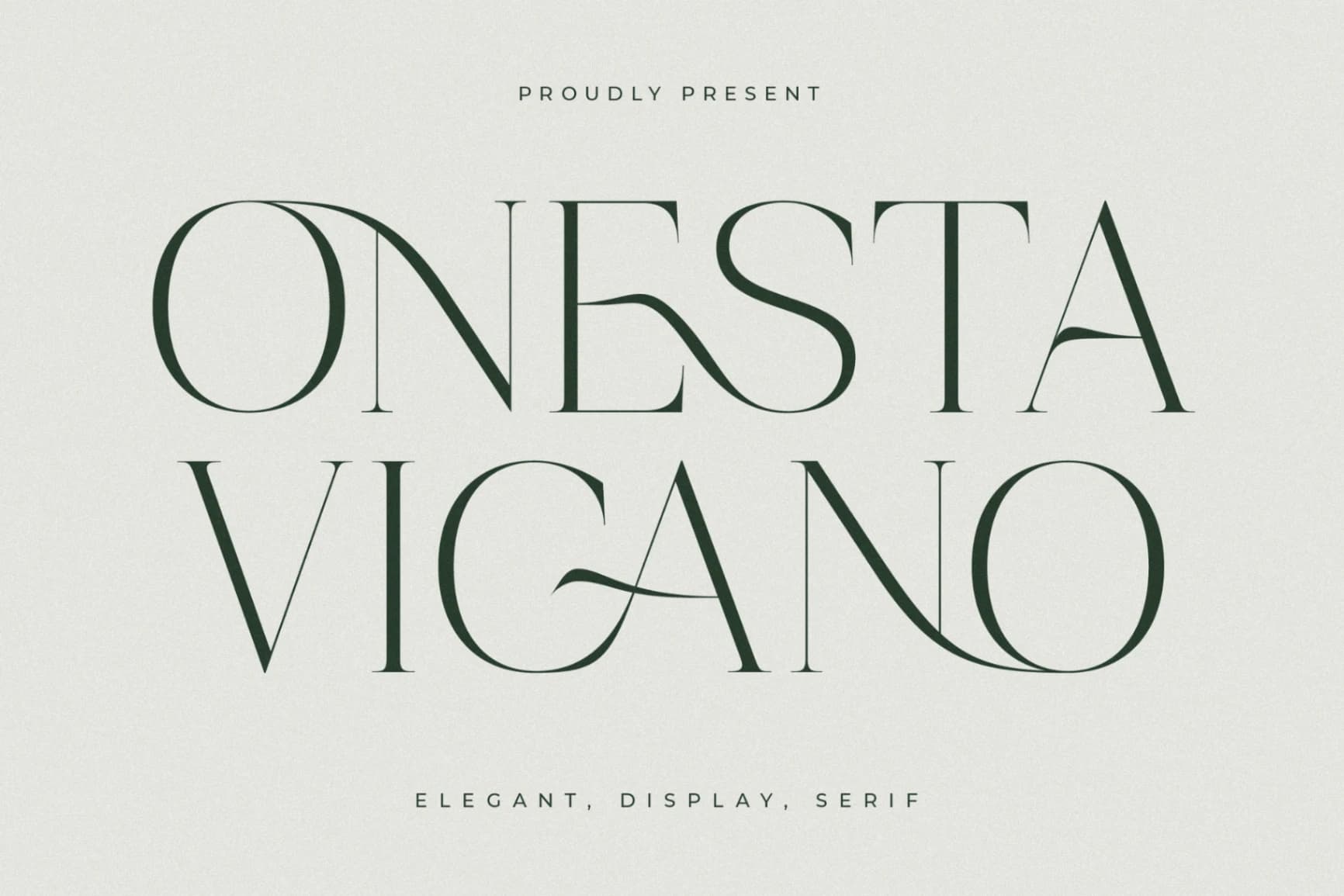 Preview of Onesta Vigano - Elegant Display Serif font