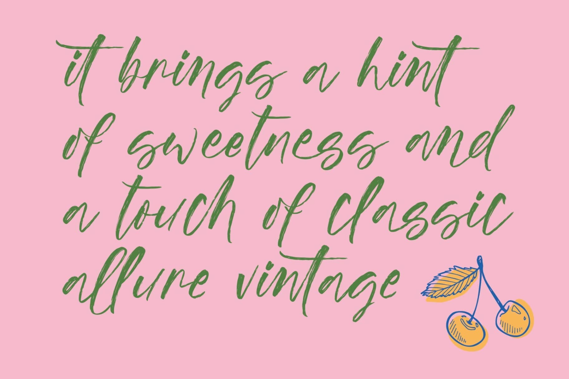 Preview 5 for Vintage Cherry Blossom - Brush Handwritten Font