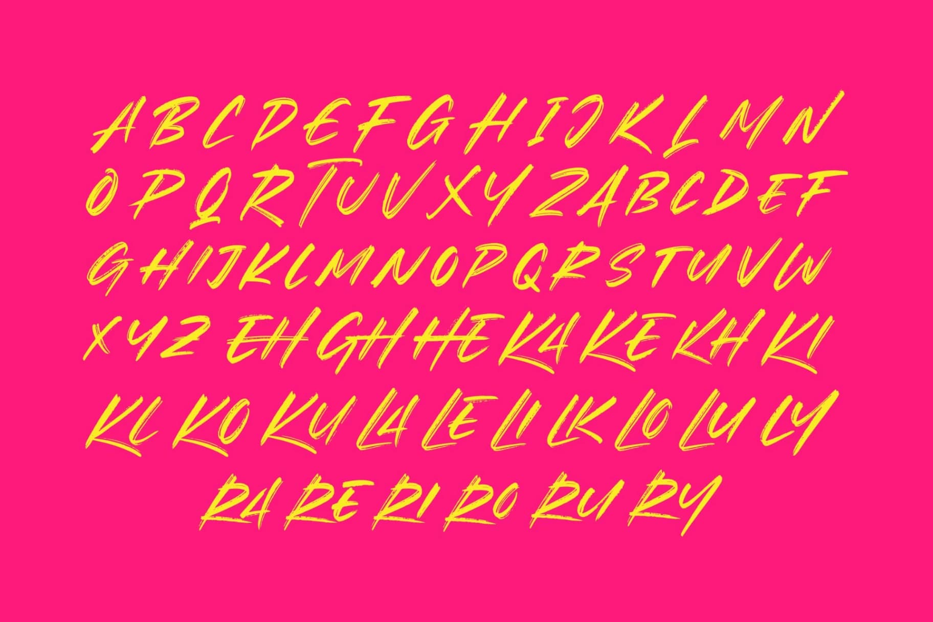 Preview 13 for Broken Khemory – Display Brush Font