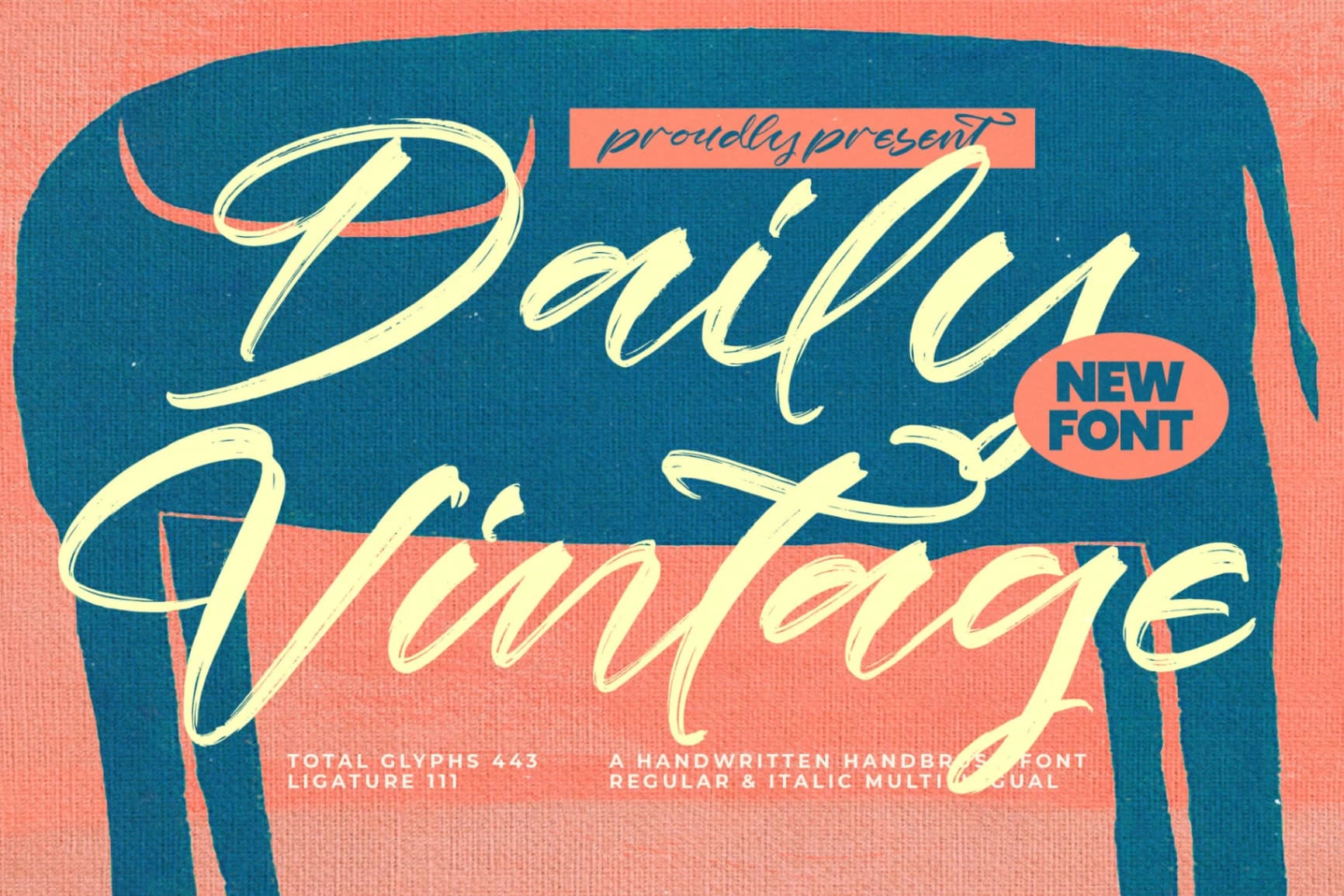 Preview of Daily Vintage - Handwritten Brush Font font