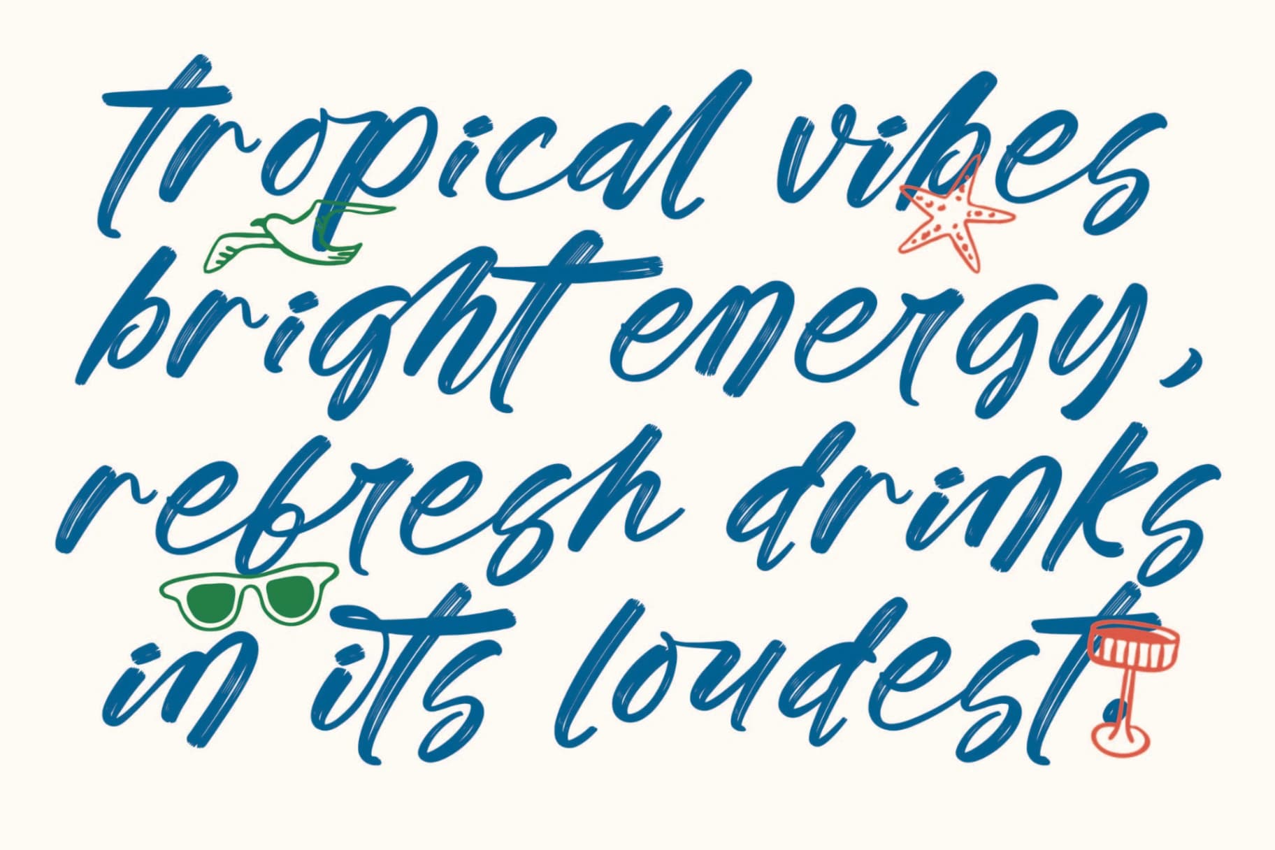 Preview 7 for Tropics Sometimes Beaches - Modern Brush Font