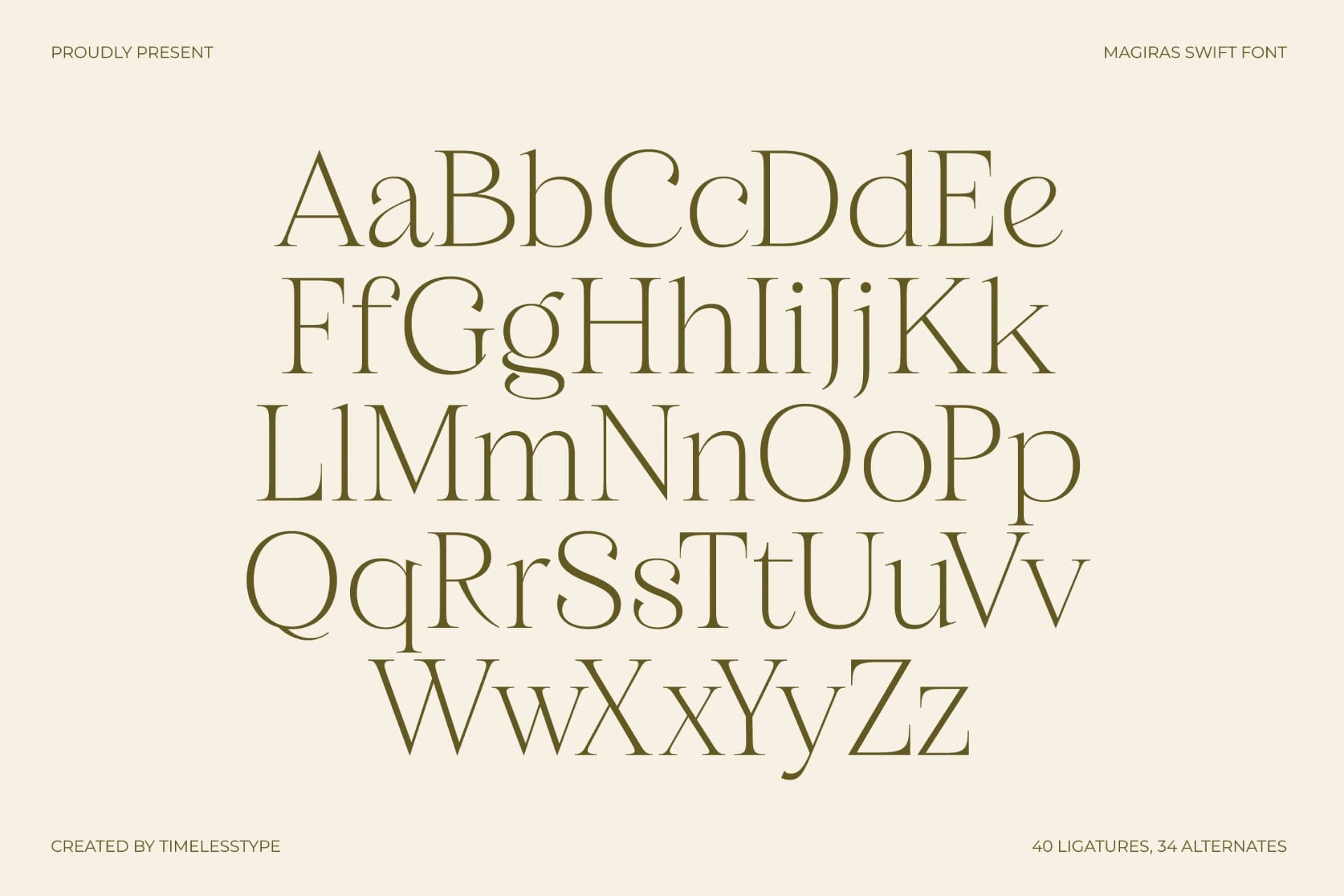 Preview 9 for Magiras Swift - Thin Serif Font