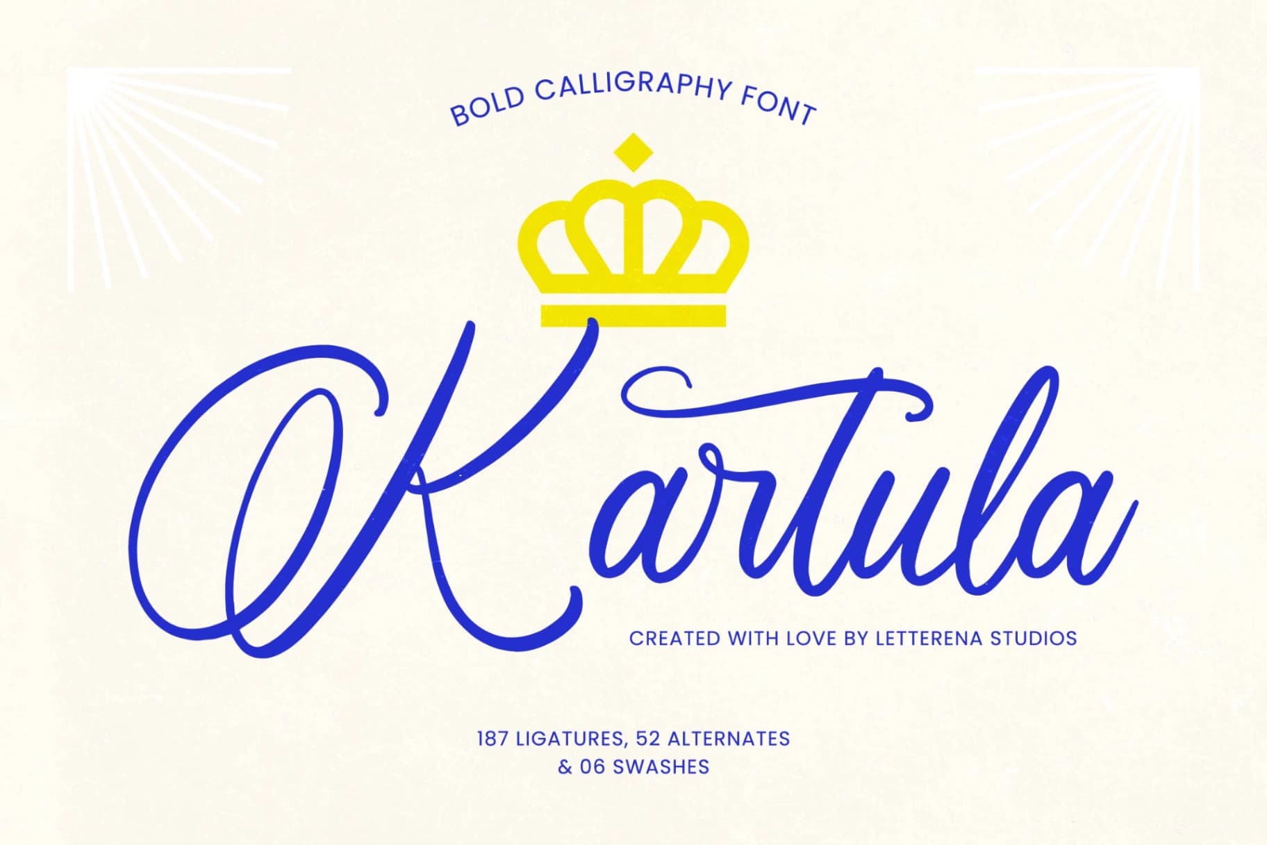 Preview of Kartula – Bold Calligraphy Font font