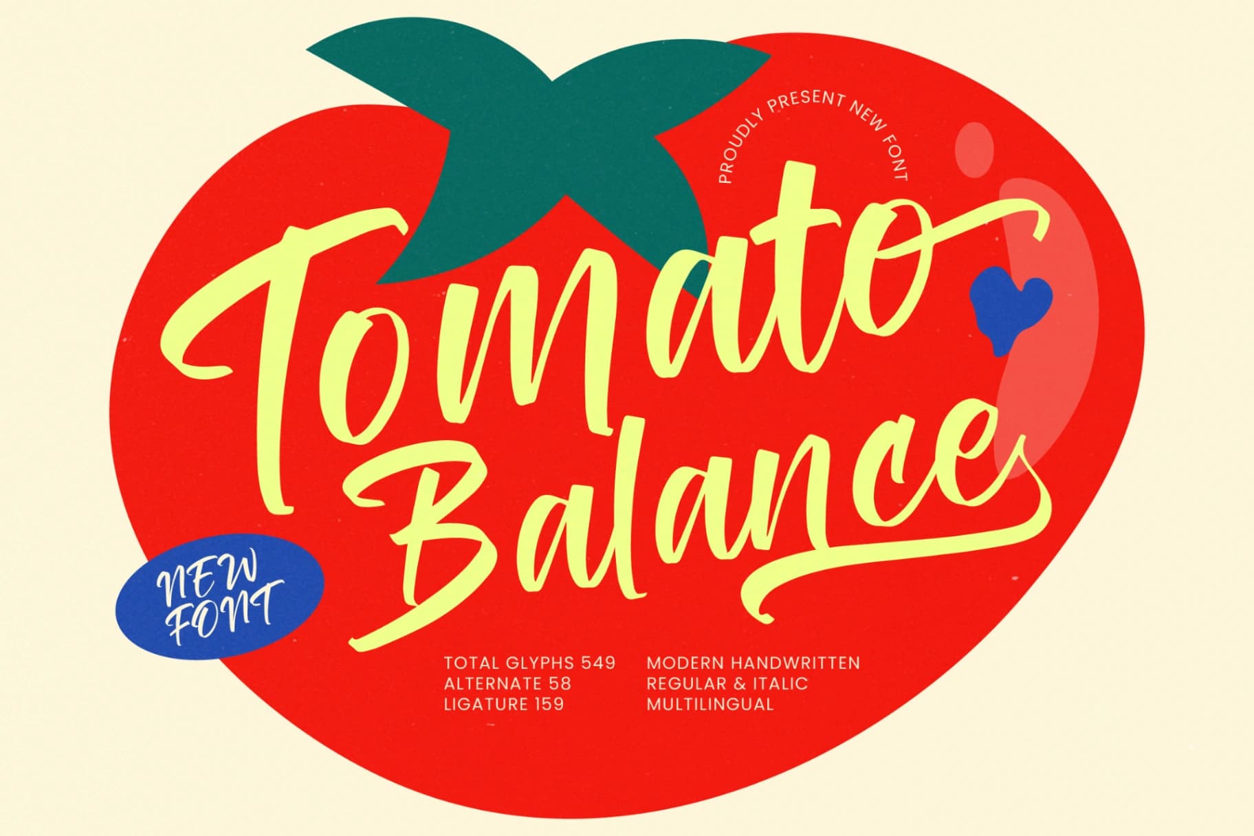 Preview of Tomato Balance - Modern Handwritten font