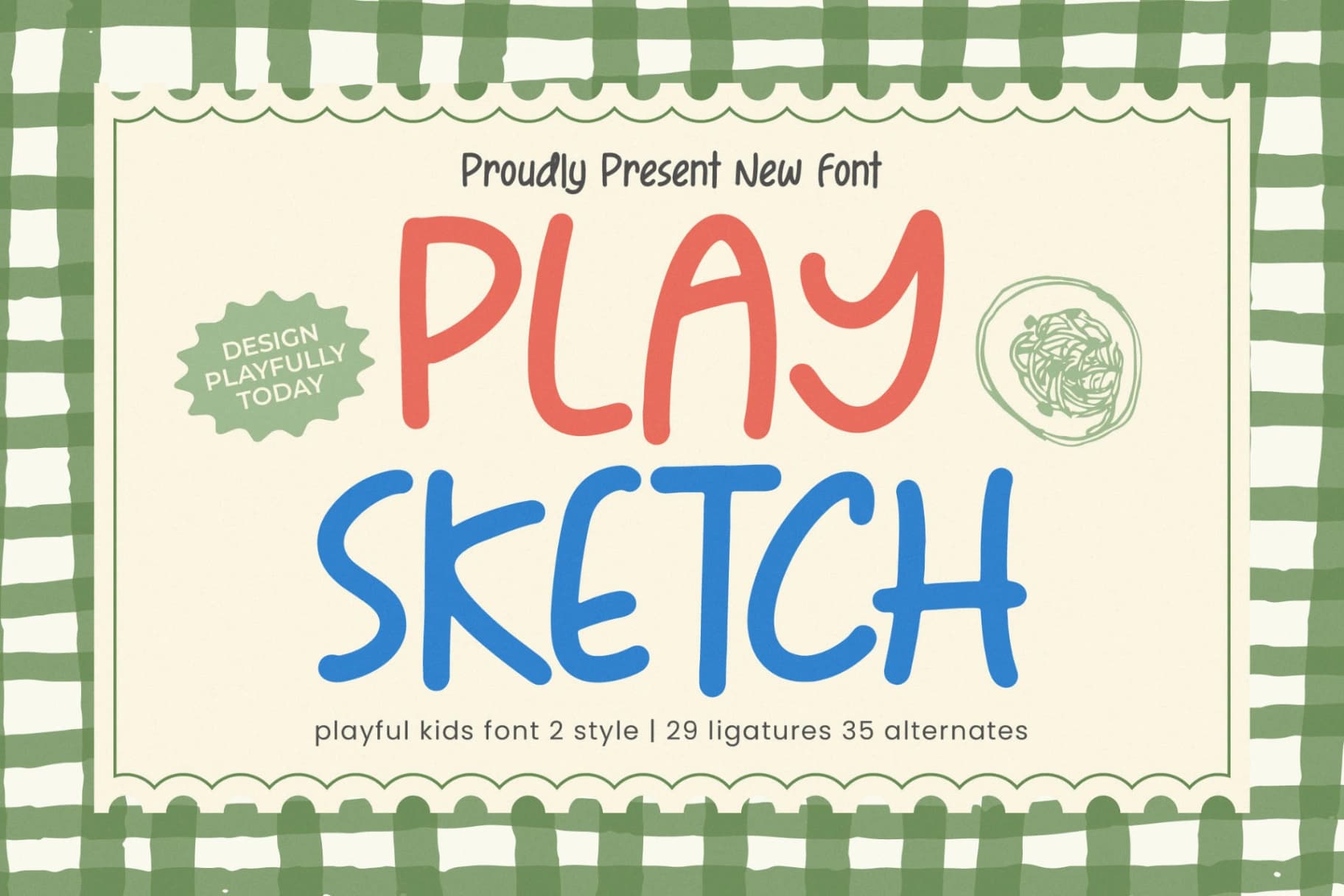 Preview of Play Sketch - Playful Kids Font font