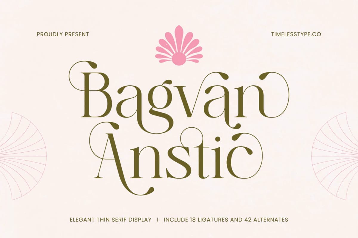 Bagvan Anstic - Eleghant Thin Serif font preview