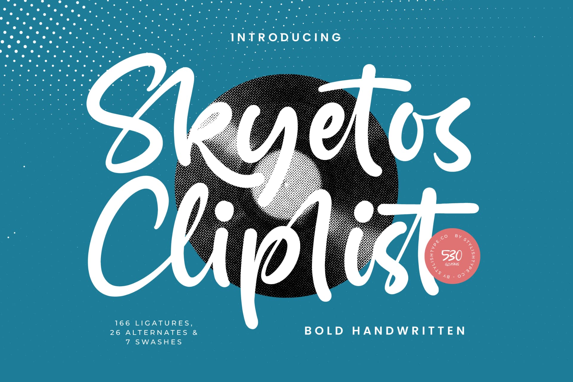 Preview of Skyetos Cliplist - Bold Handwritten Font font