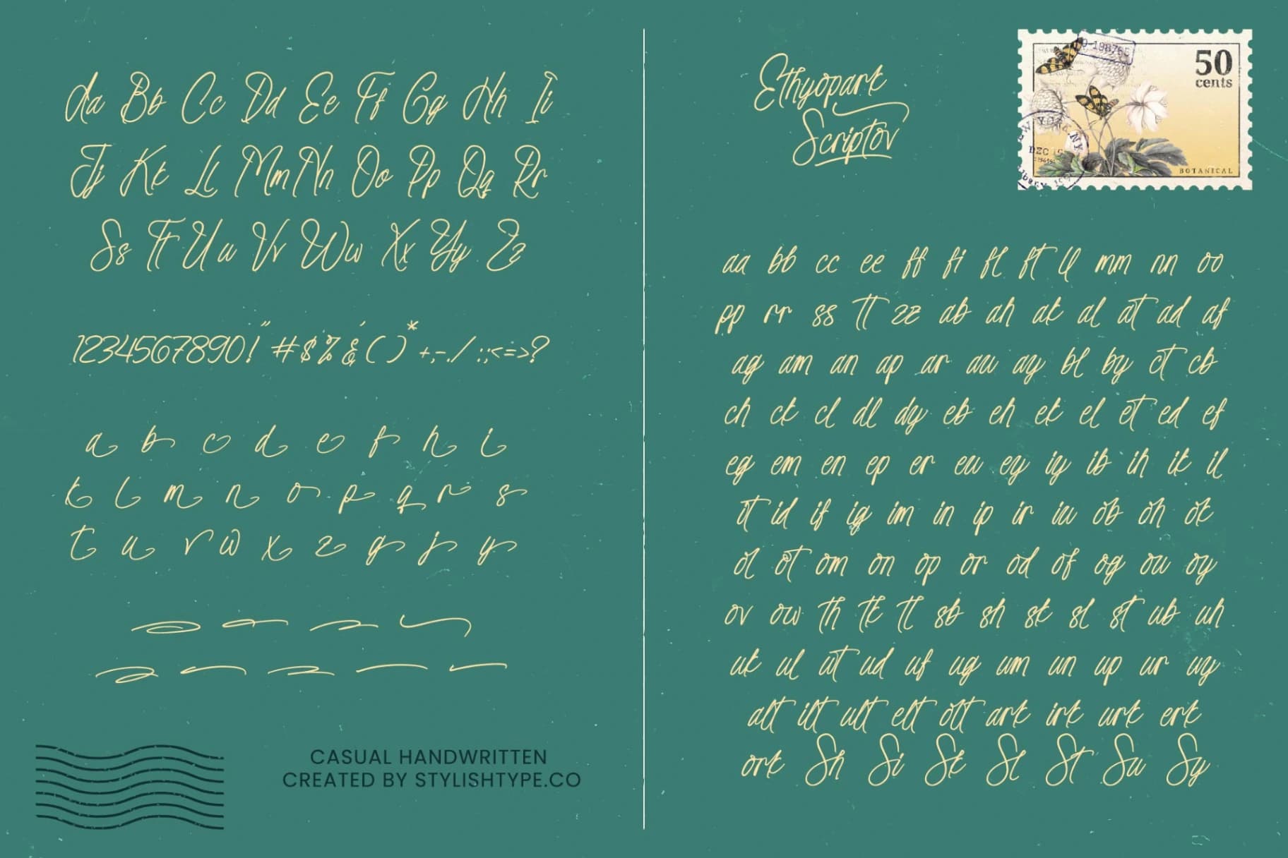 Preview 14 for Ethyopark Scriptov – Casual Handwritten Font
